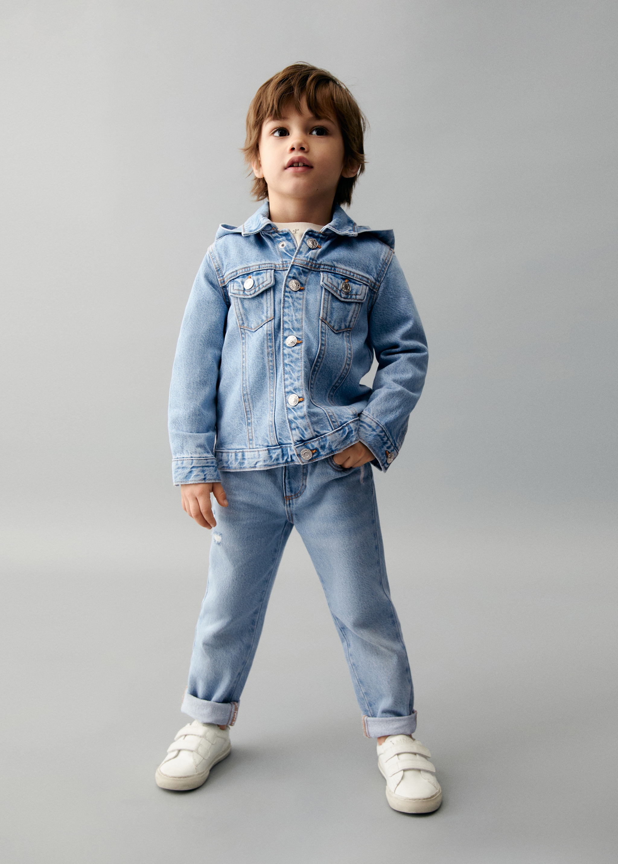 Hooded denim jacket Kids MANGO Niger