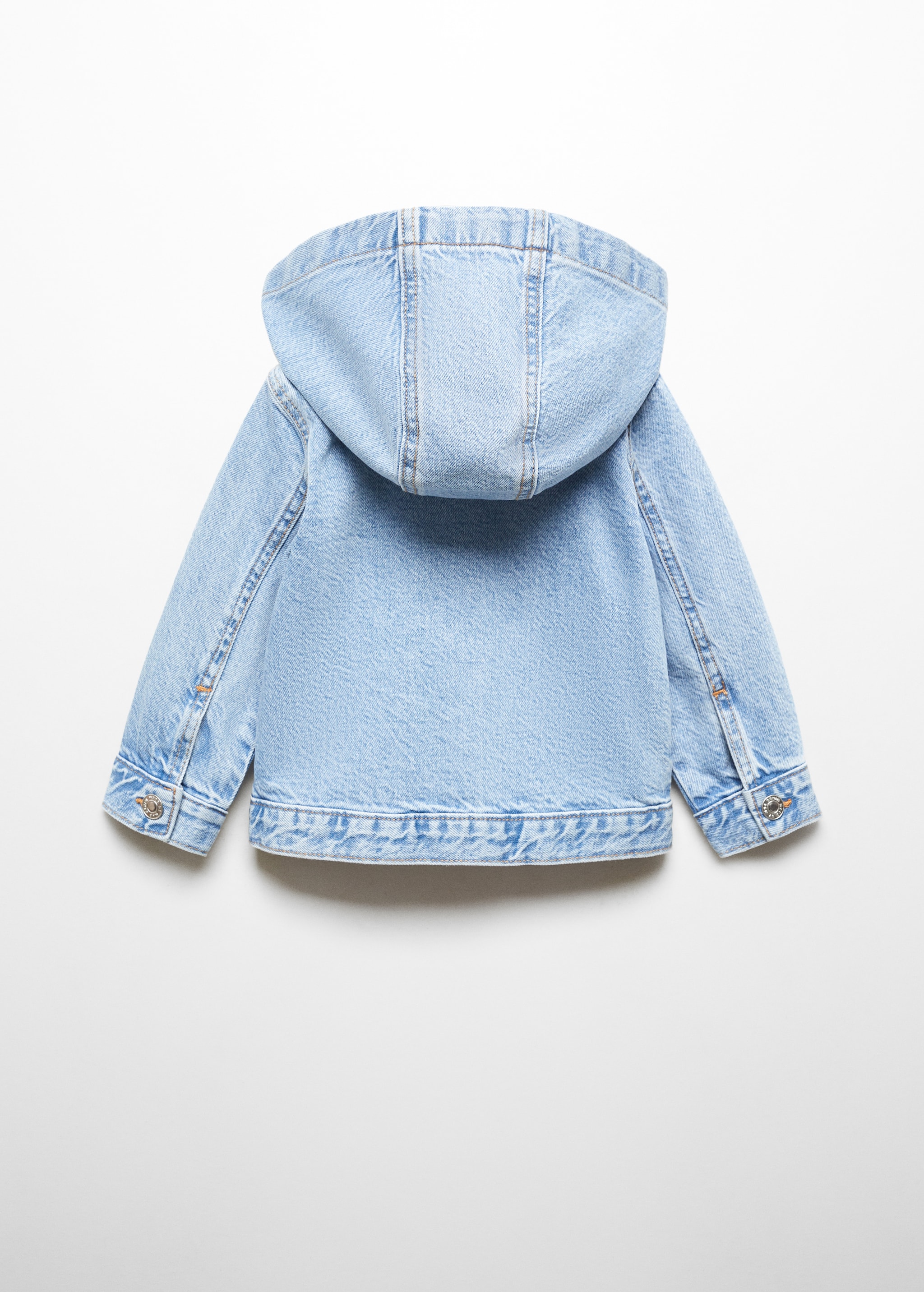 Hooded denim jacket - Reverse of the article