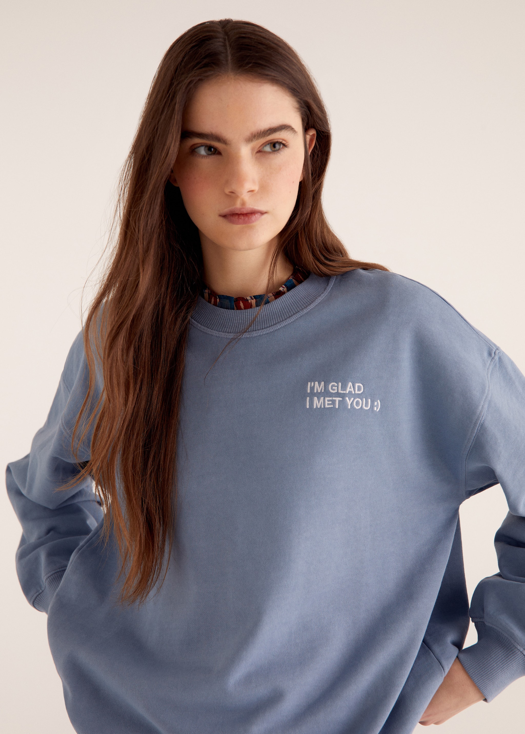 Embroidered message sweatshirt - Details of the article 5