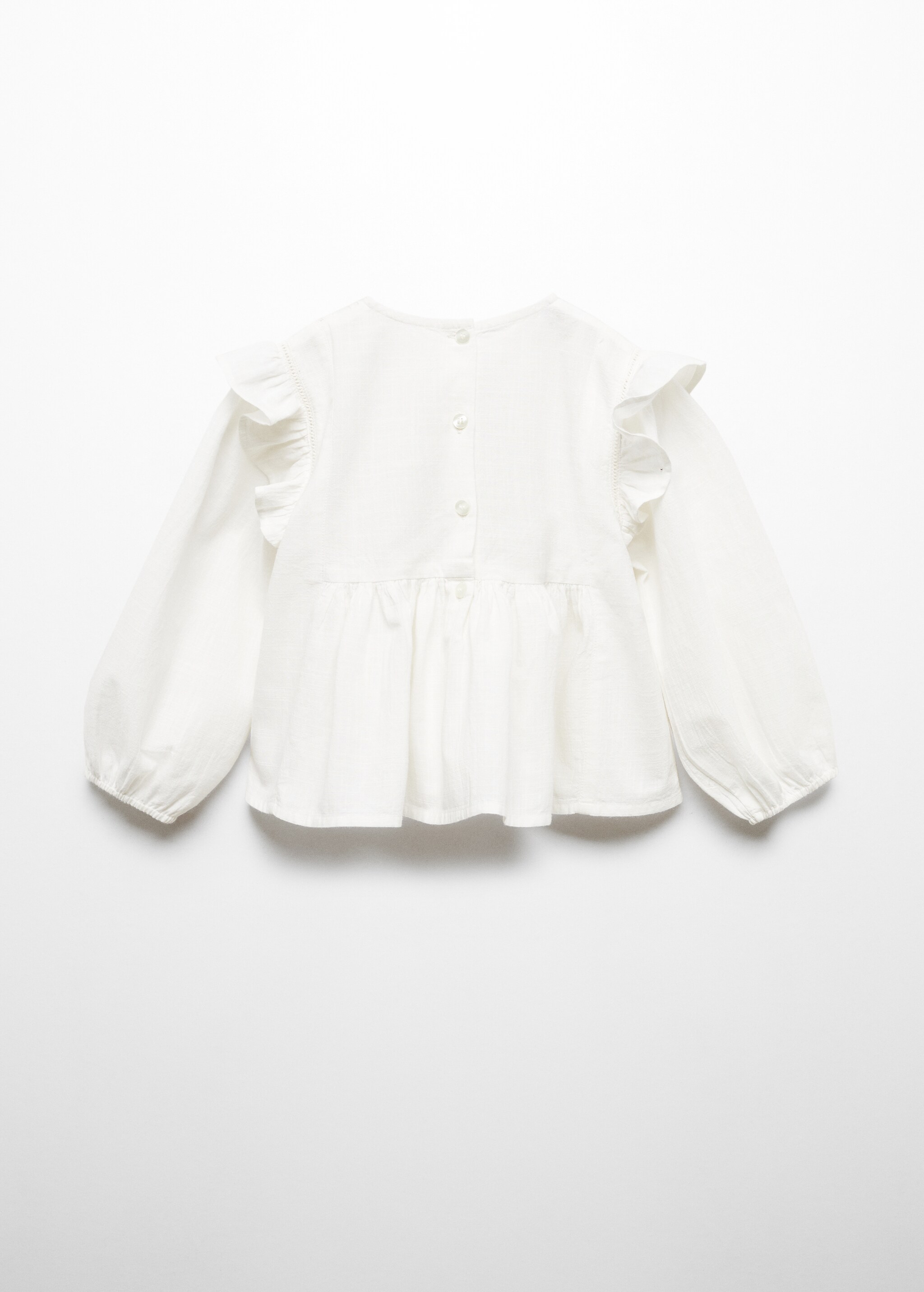 Ruffled cotton blouse - Reverse of the article