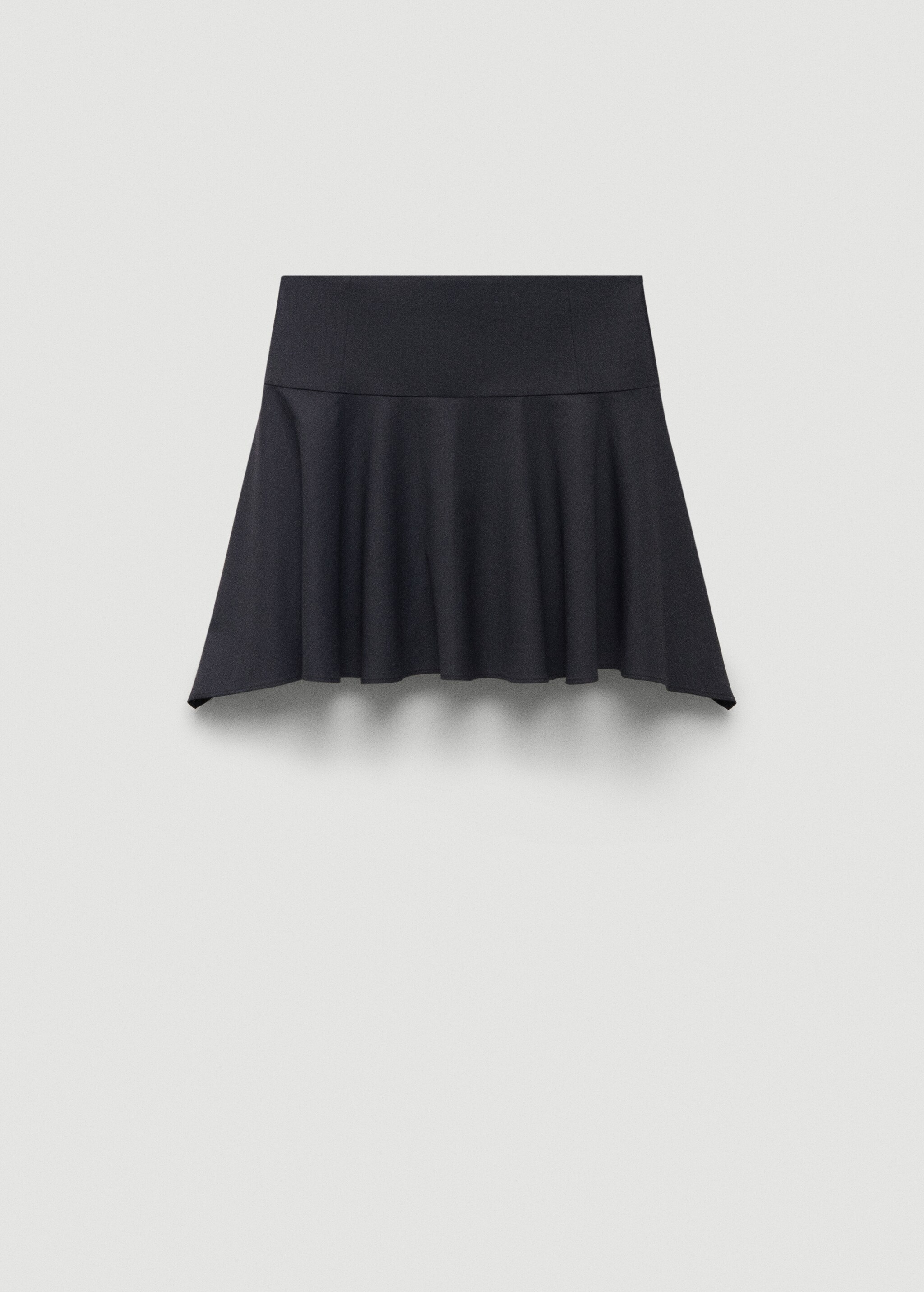 Мини-юбка из шерсти с асимметричным низом - Изделие без модели