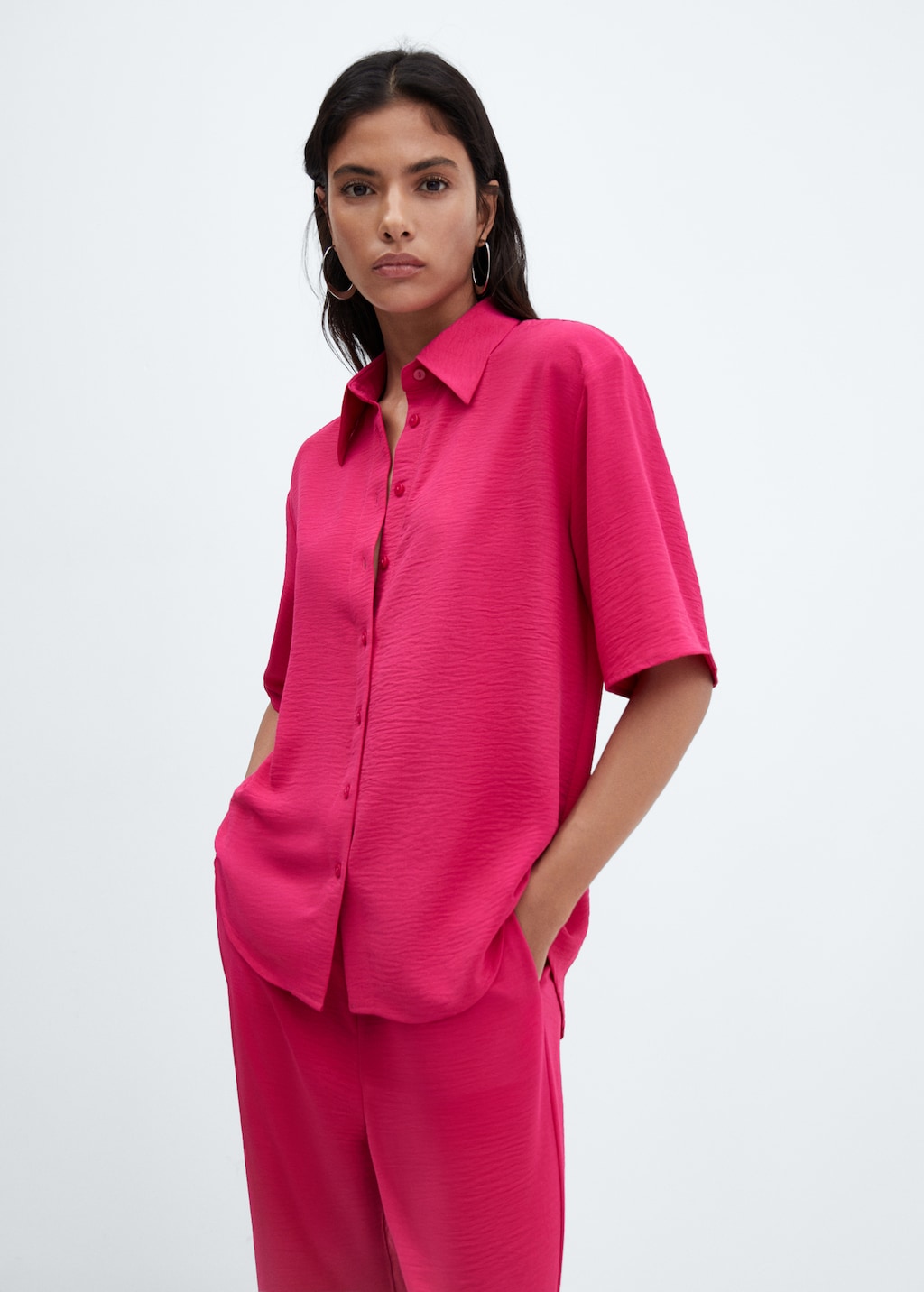 Button down shirt women's short sleeve sales