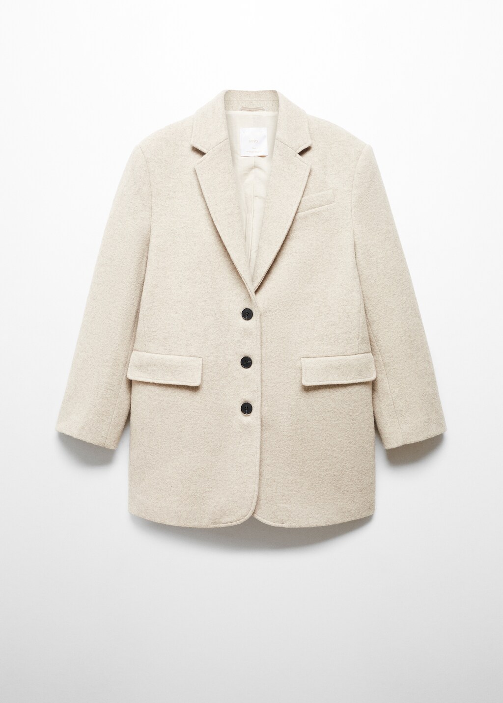 Oversized 100% wool coat - Women | MANGO Japan