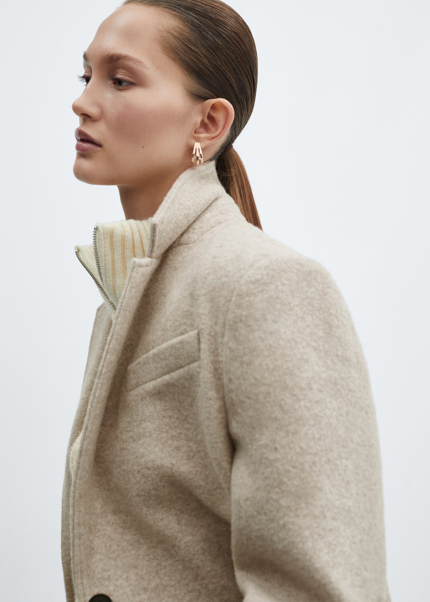 Manteau oversize 100 % laine - Détail de l'article 1