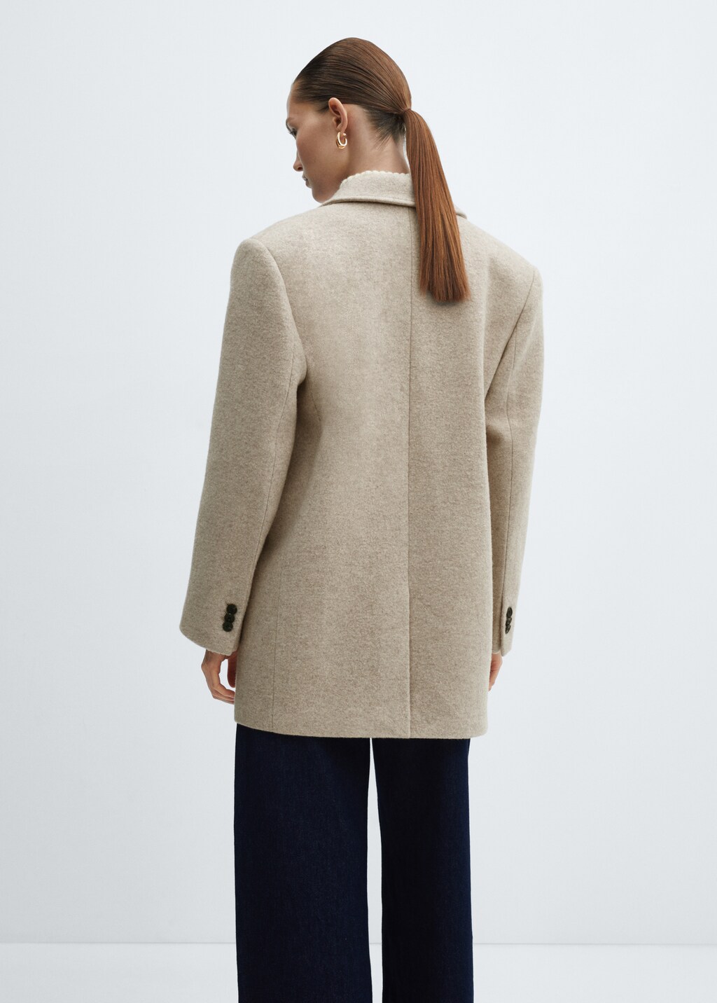 Oversized 100% wool coat - Women | MANGO Japan Oversized 100% wool coat - Women | MANGO Japan