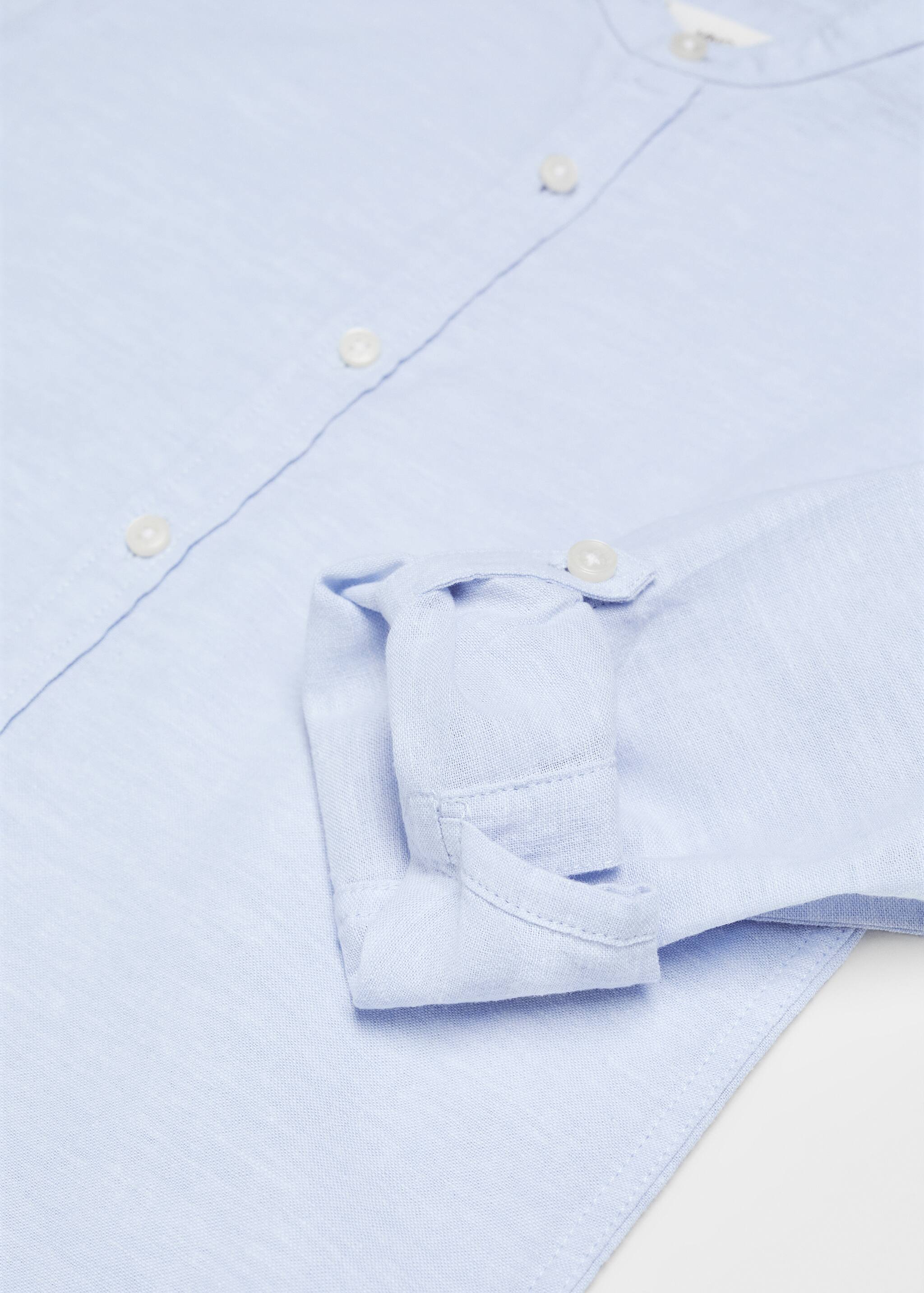 Regular-fit Mao-collar linen shirt - Details of the article 8