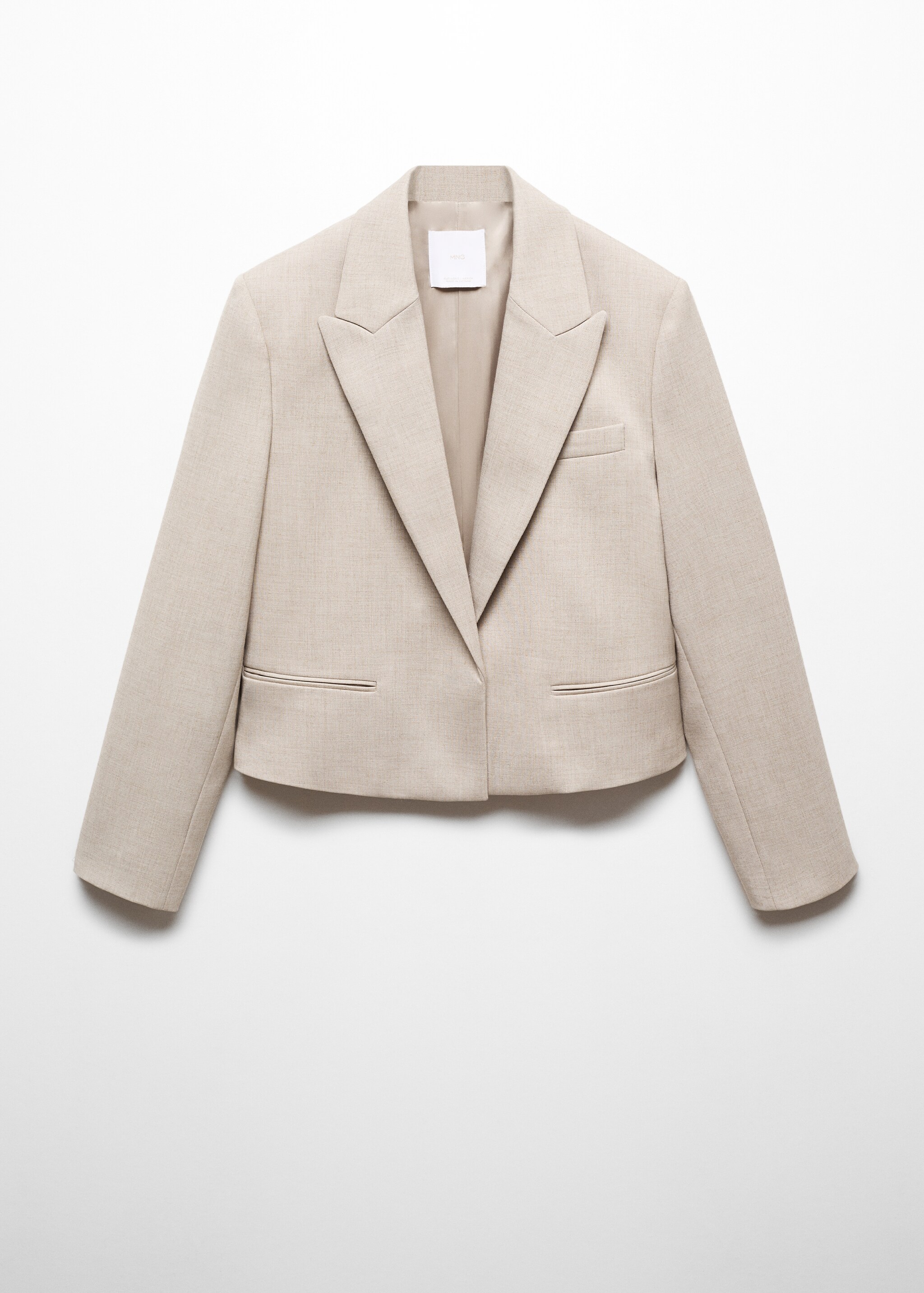 Cropped blazer with button - Article without model