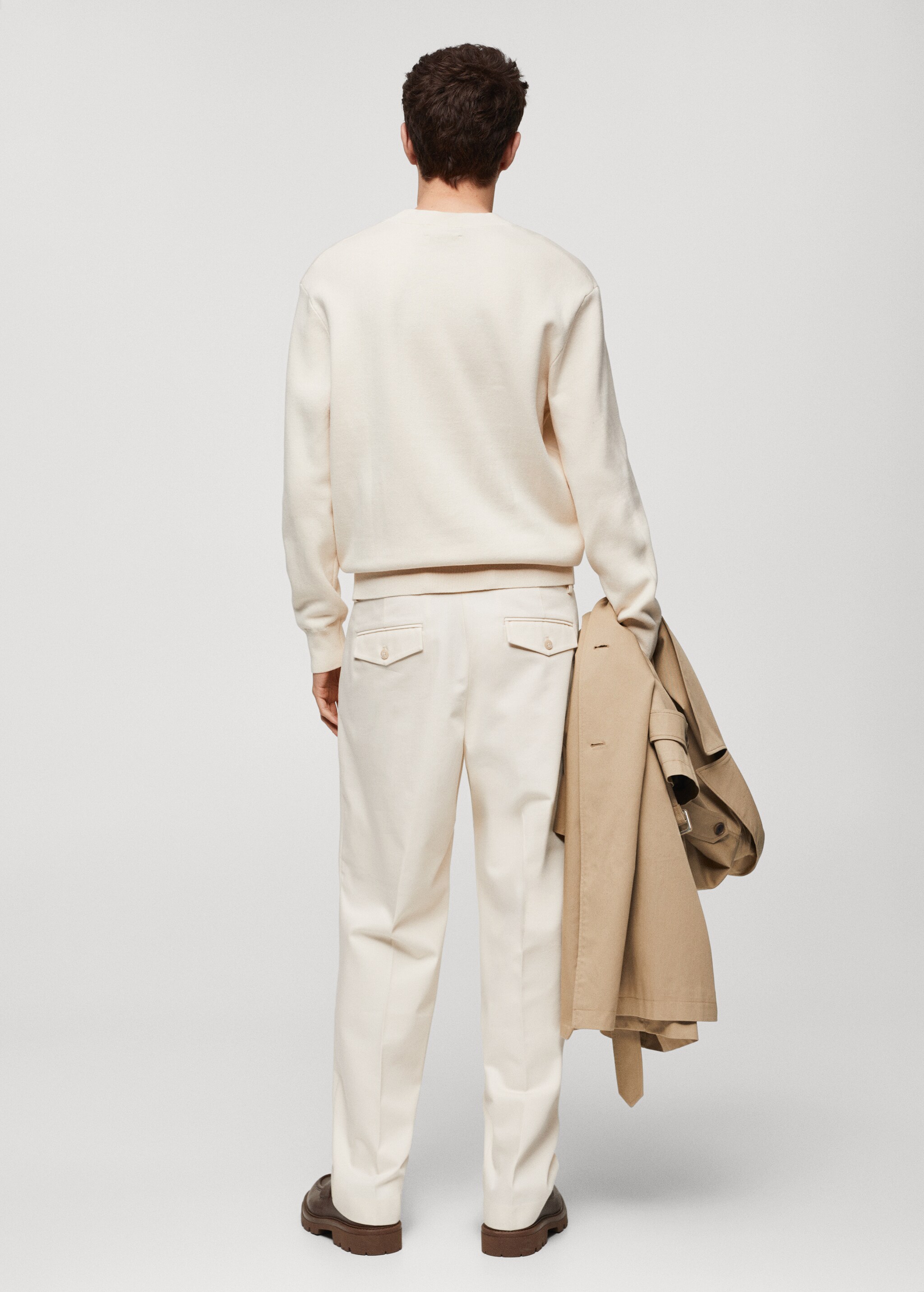 Pleated relaxed-fit trousers - Reverse of the article