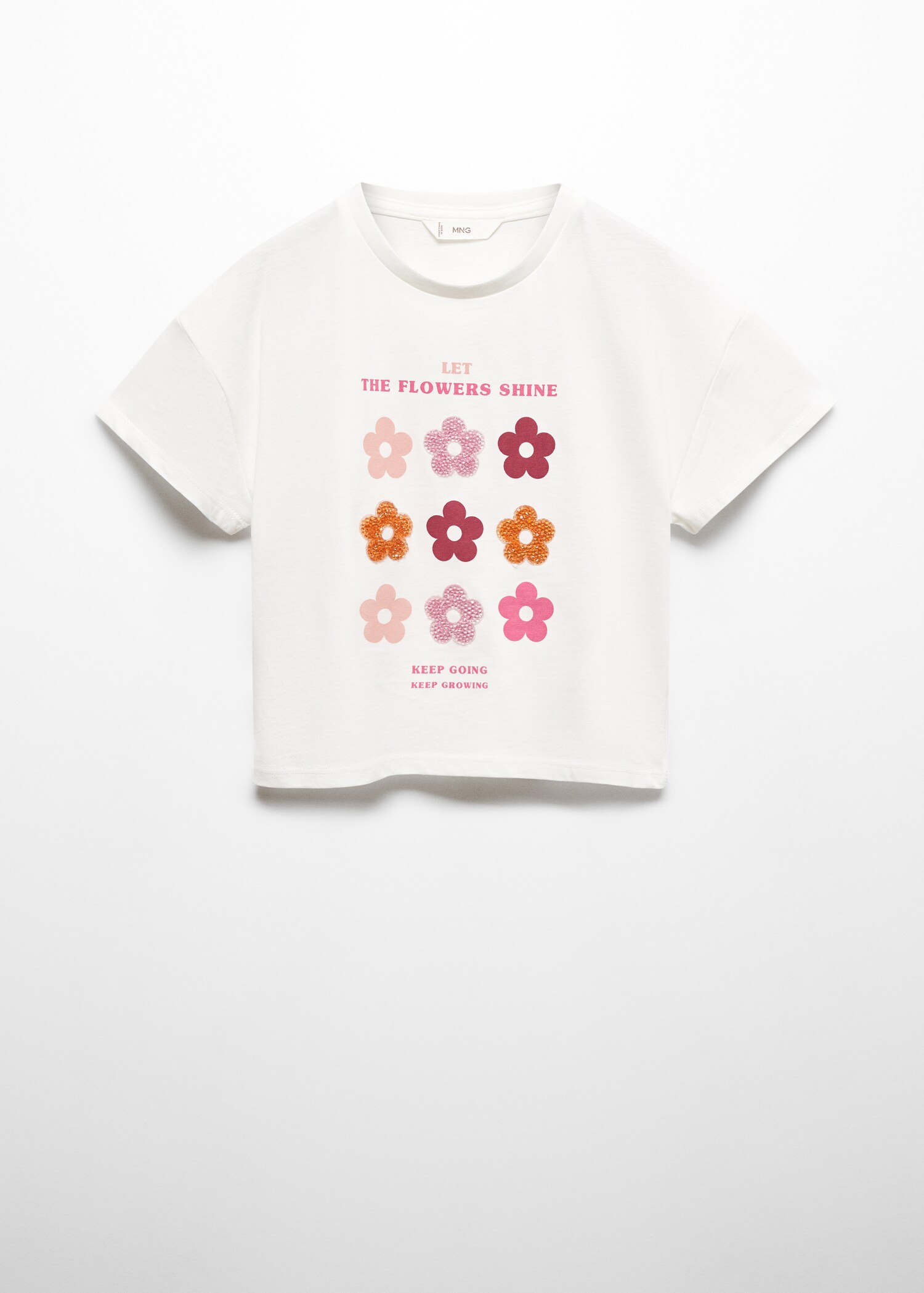 Embossed flowers t-shirt - Article without model