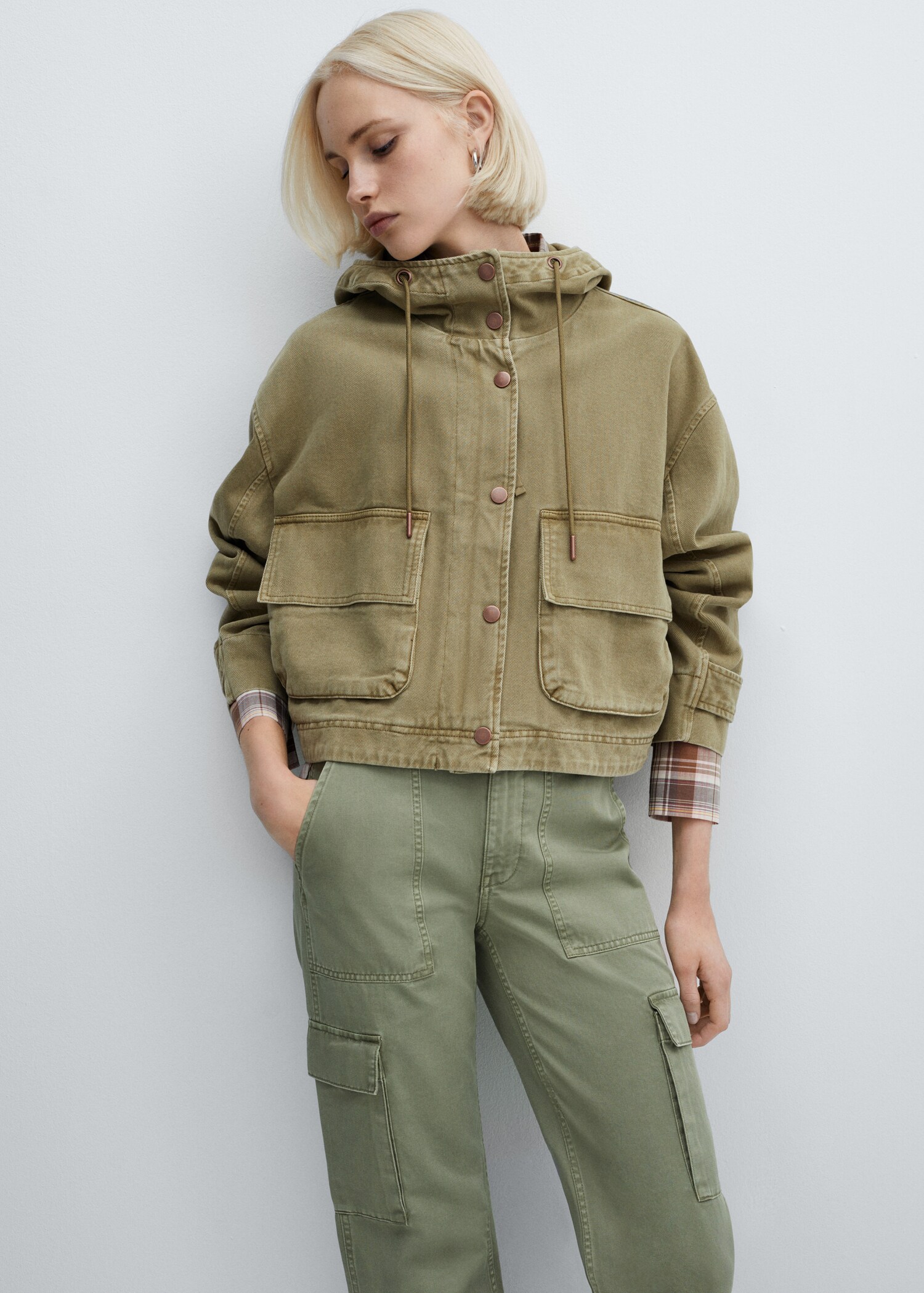 Parka coton à poches - Plan moyen