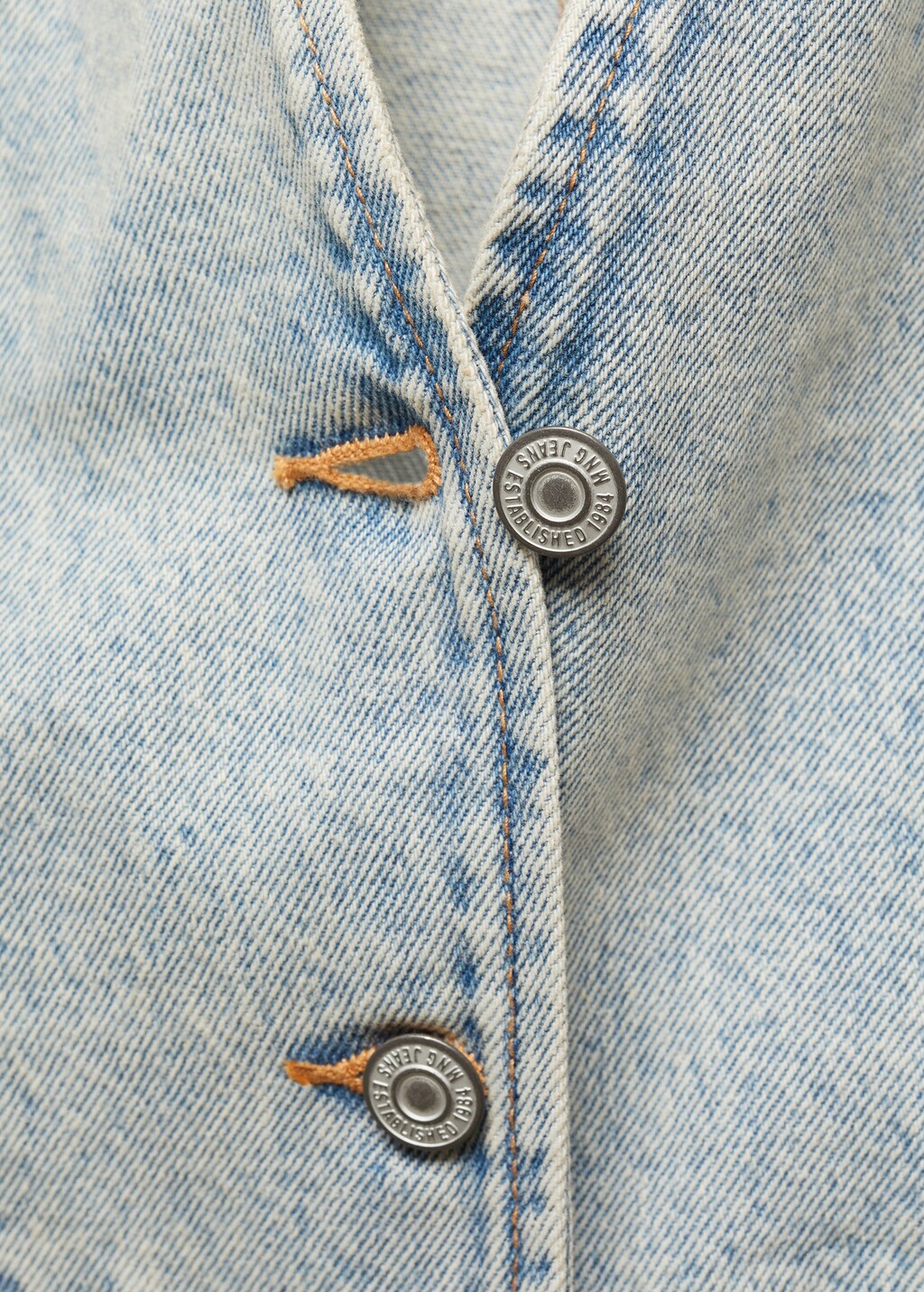 Denim gilet with seams | MANGO Kosovo