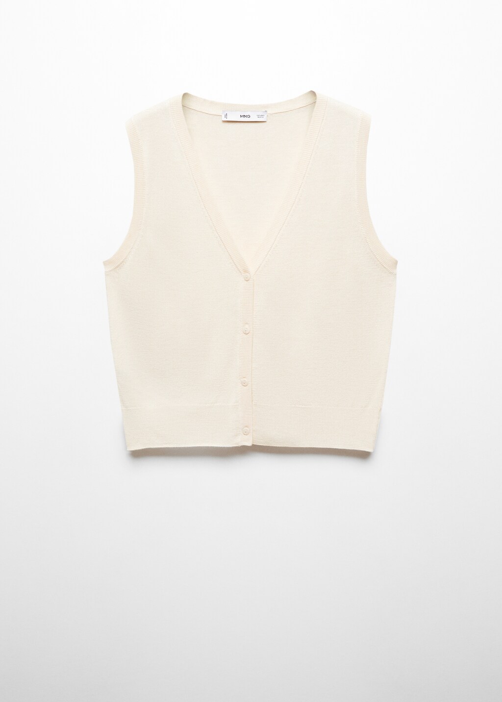 Knitted gilet with buttons