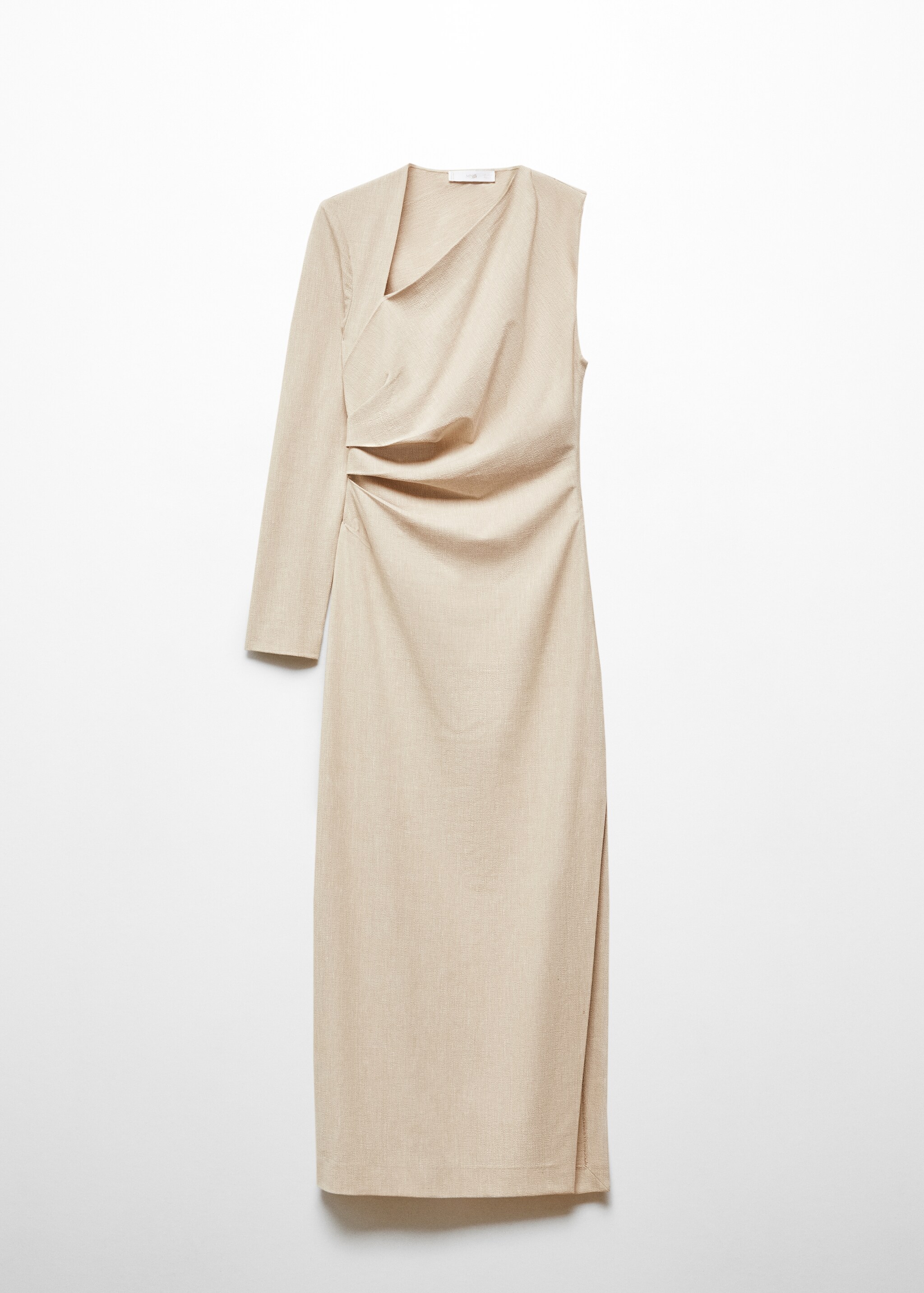 فستان على شكل لباس القضاة بثنيات غير متماثل - منتج دون نموذج