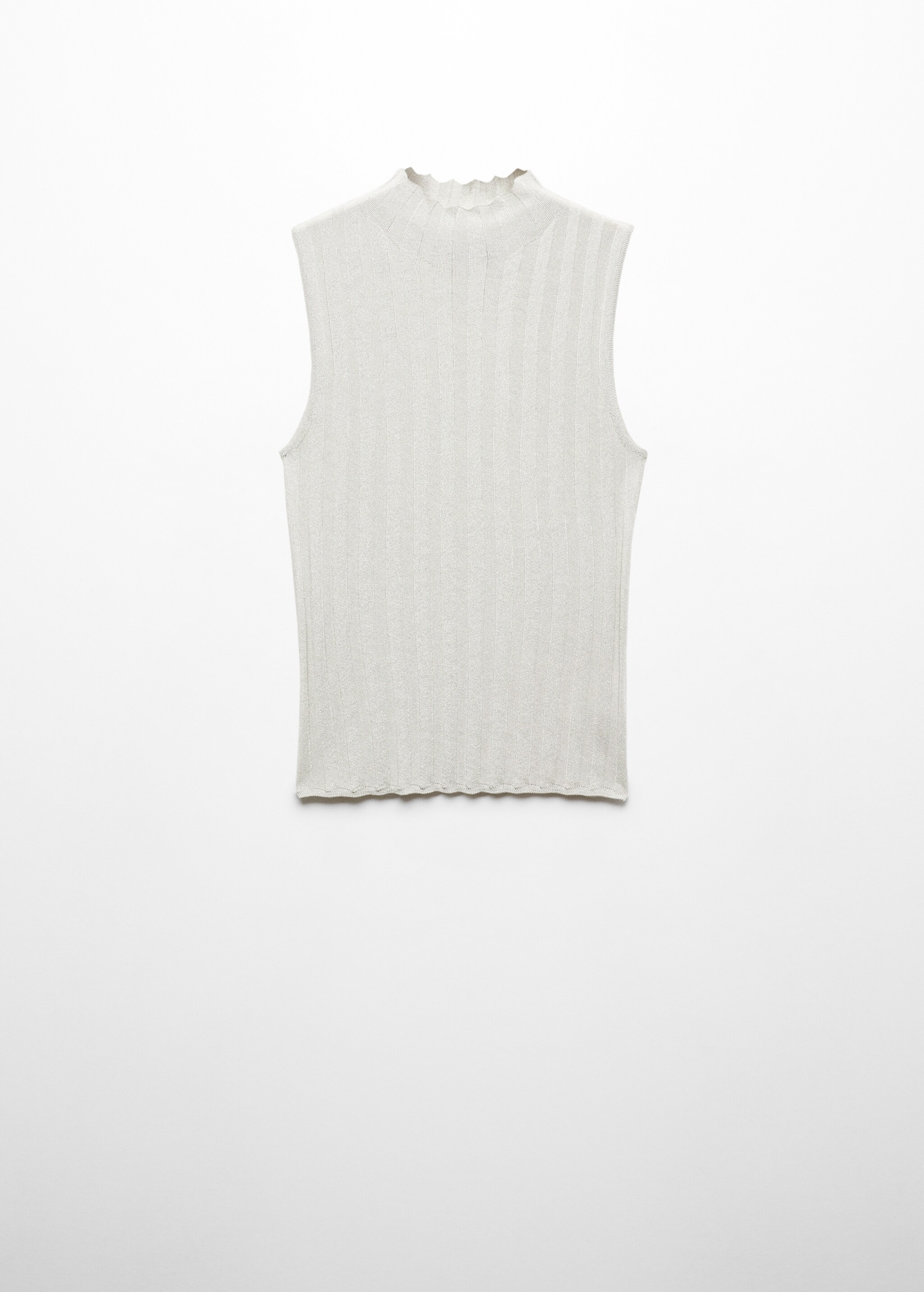 Turtleneck ribbed top - Article without model