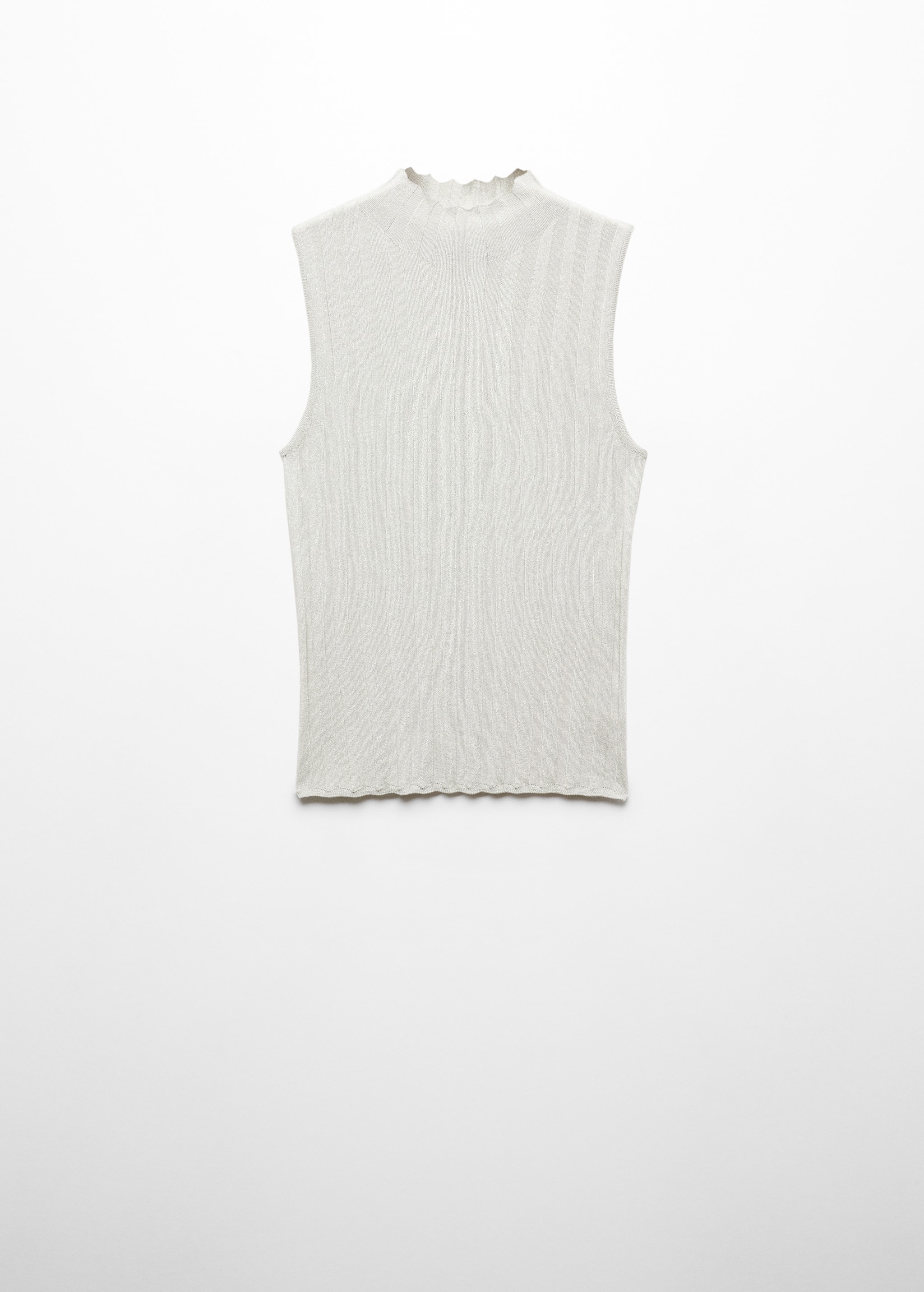 Turtleneck ribbed top - Article without model