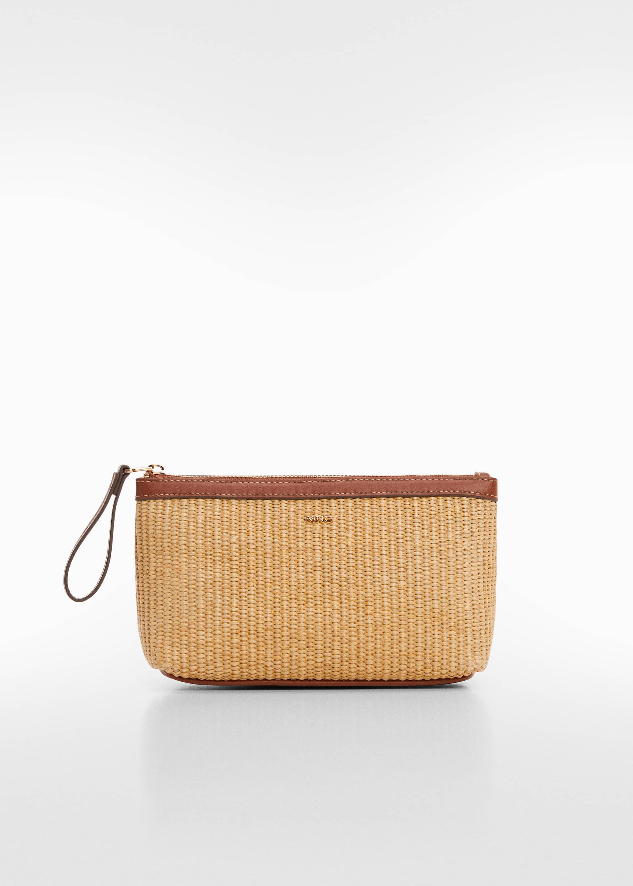 Raffia effect toiletry bag - Article without model