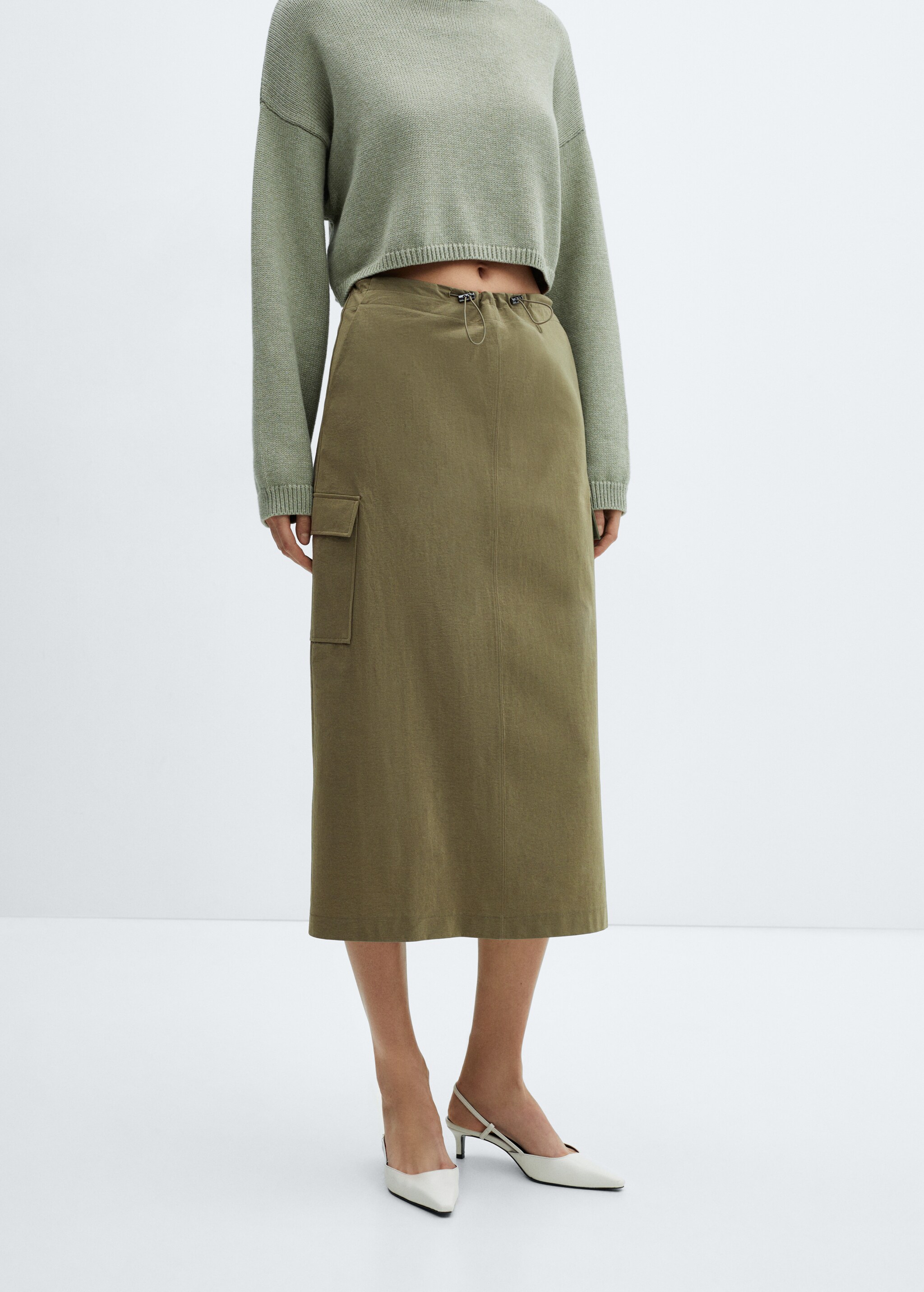 Midi skirt cargo pockets - Details of the article 6