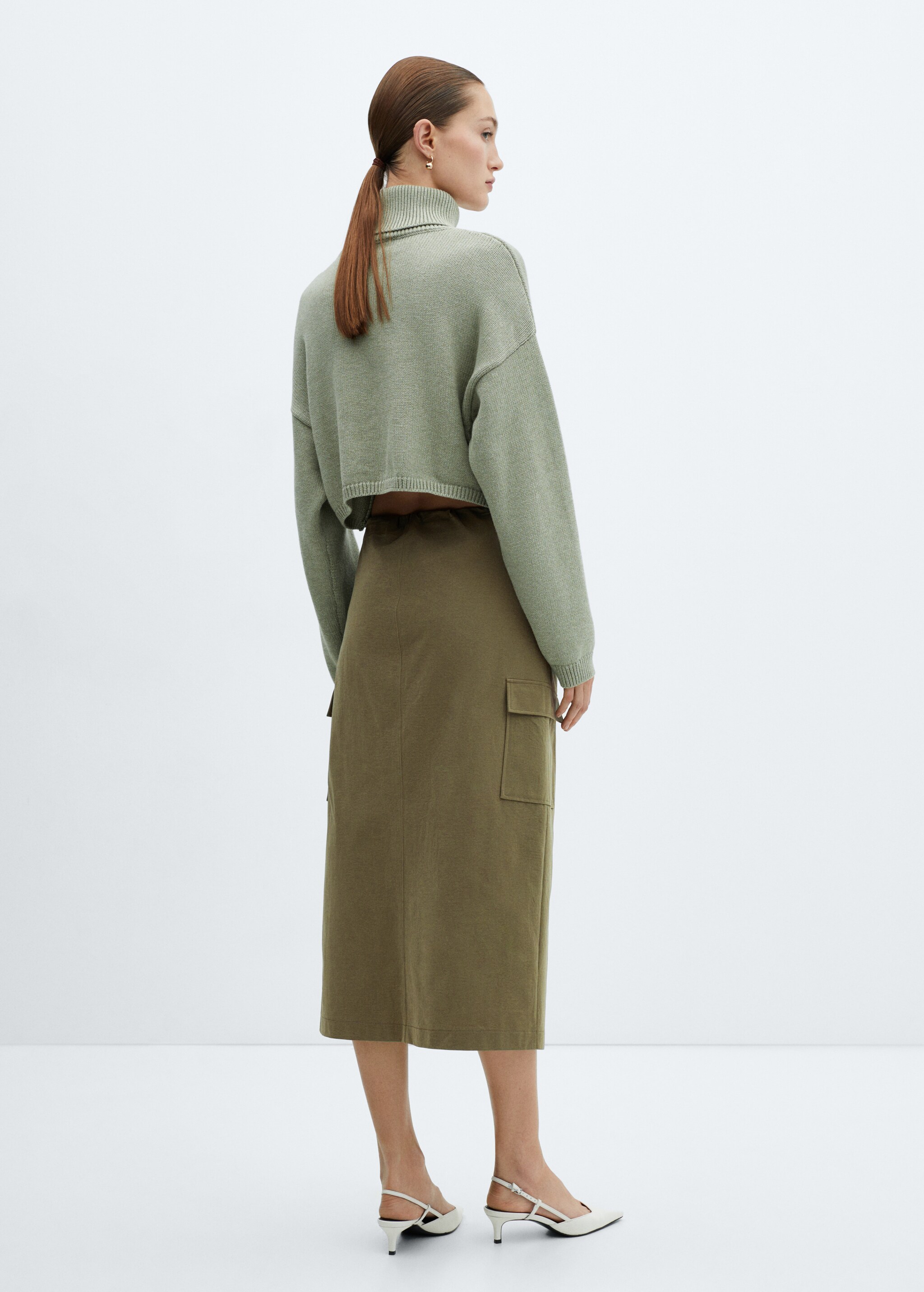 Midi skirt cargo pockets - Reverse of the article