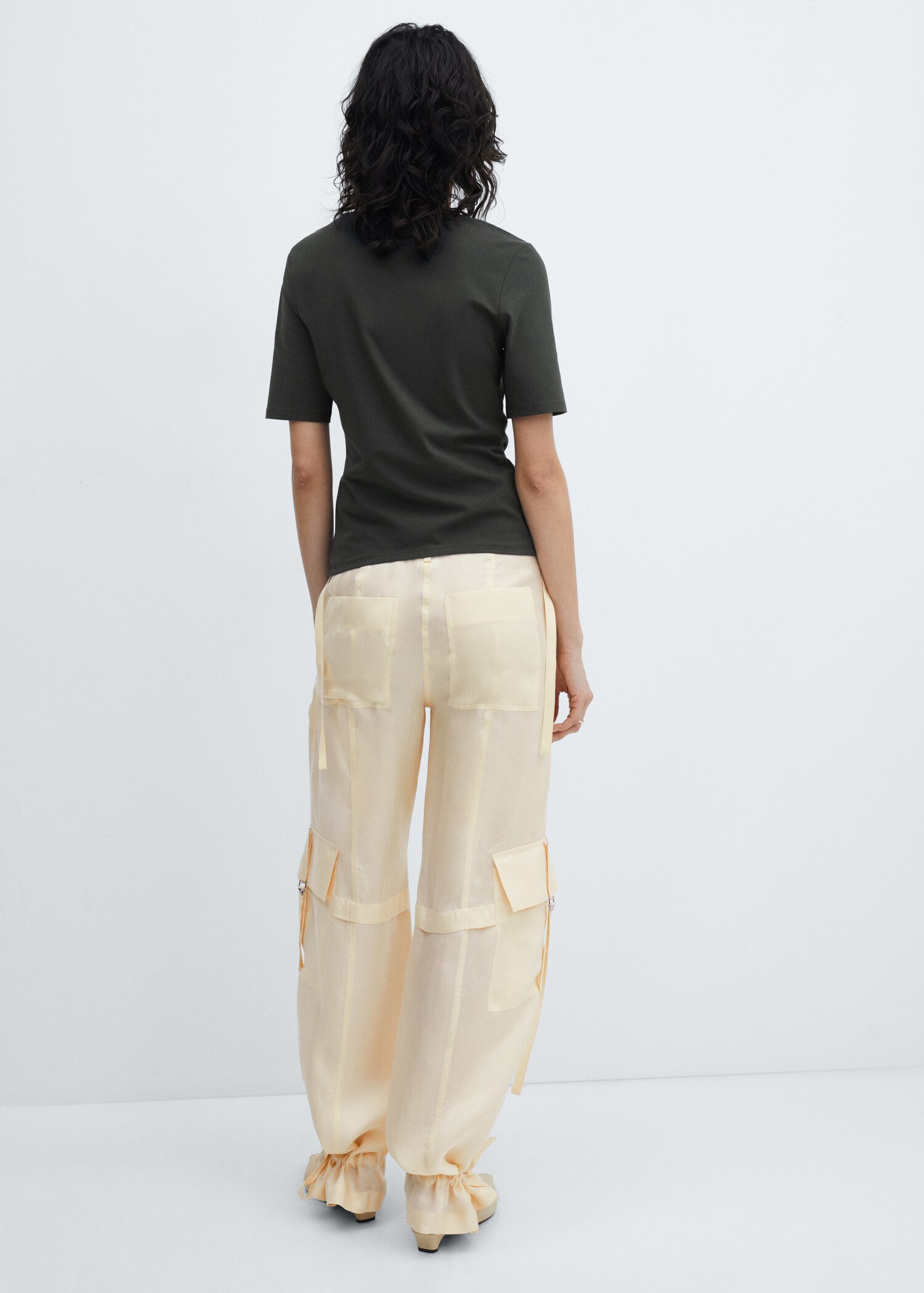 Pamučna majica s prorezom - Stražnji dio artikla