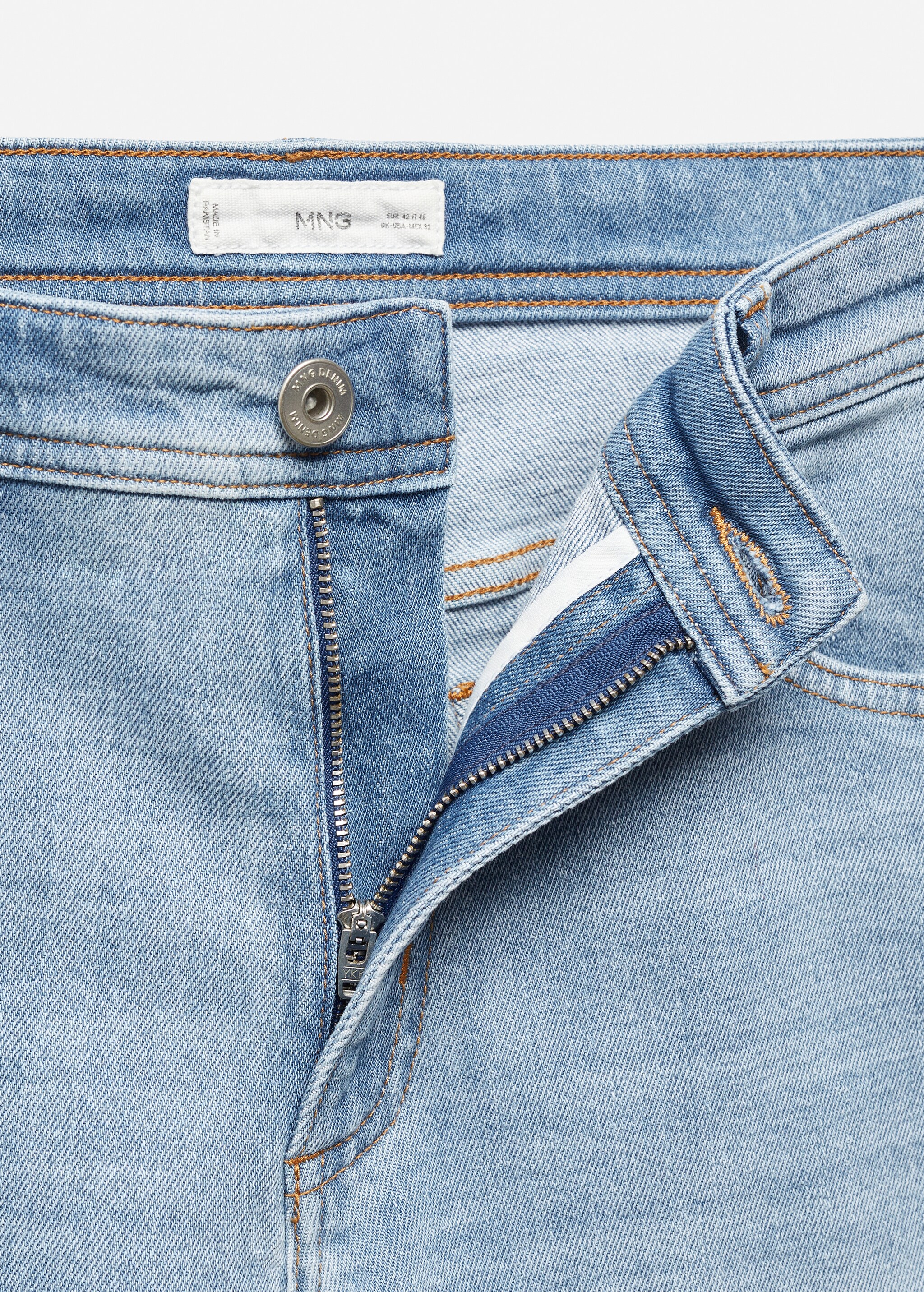 Slim-fit denim bermuda shorts - Details of the article 8