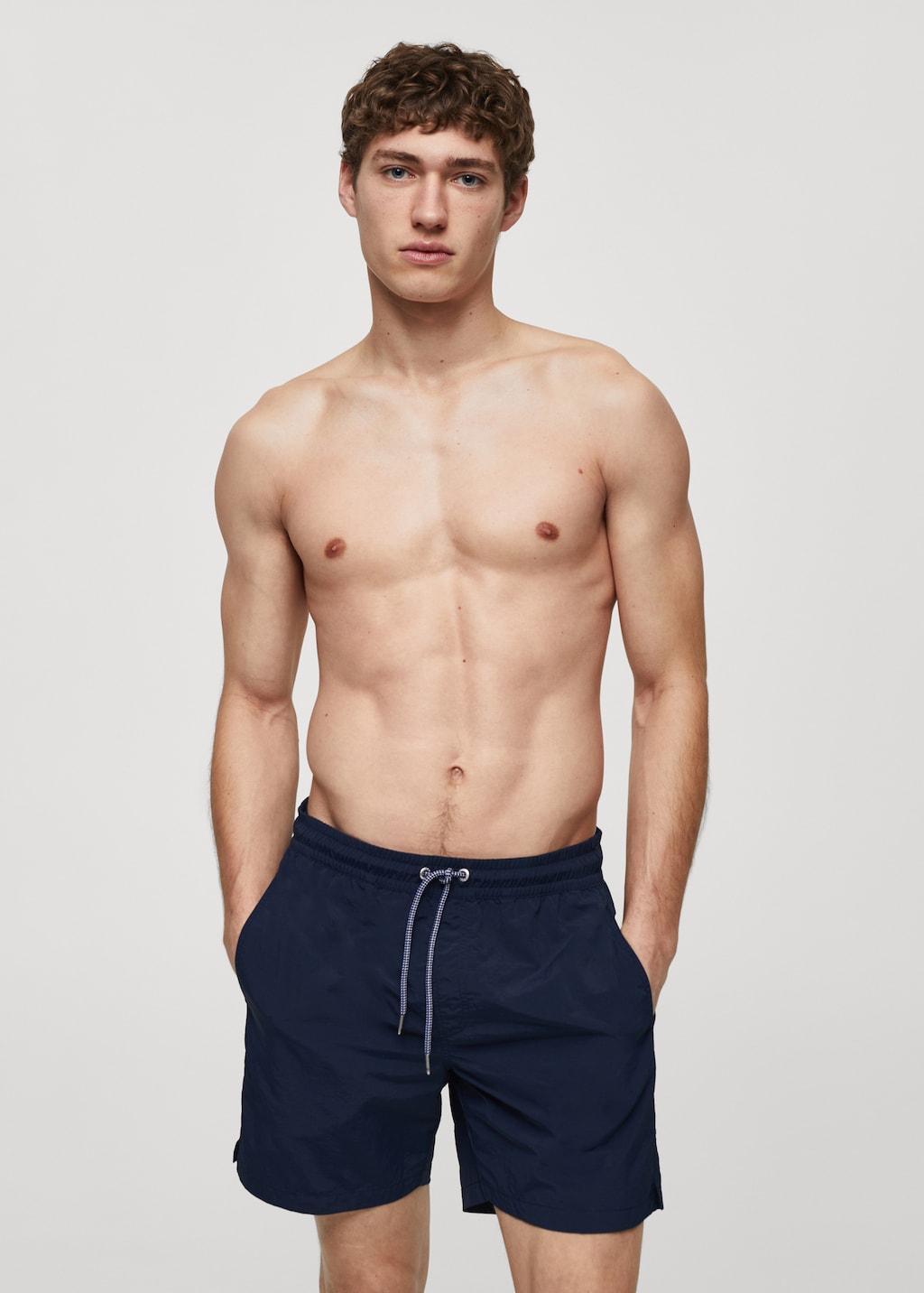 Mango Basic-Badeshorts mit Kordelzug