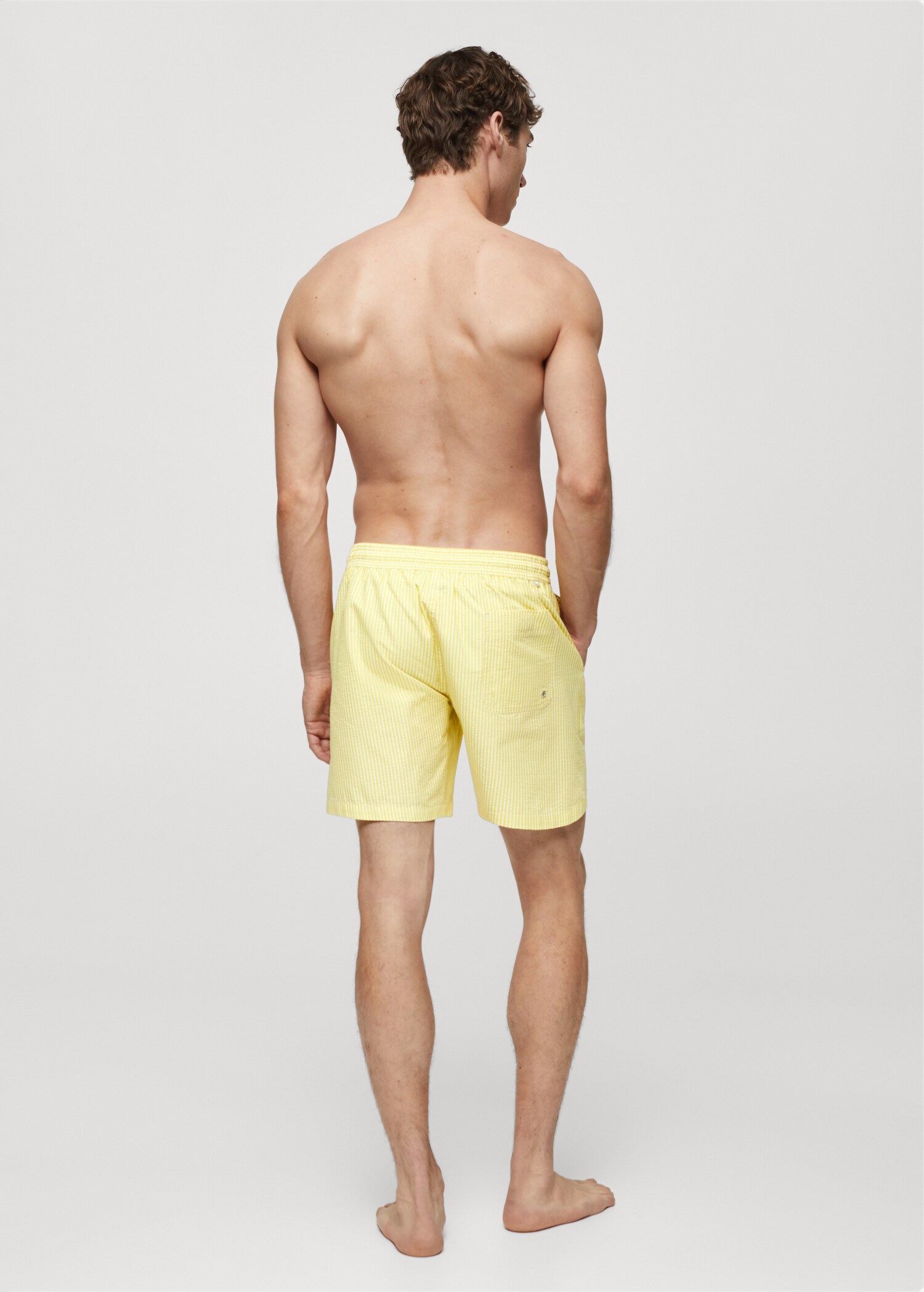 Maillot de bain cordon rayures seersucker - Verso de l’article