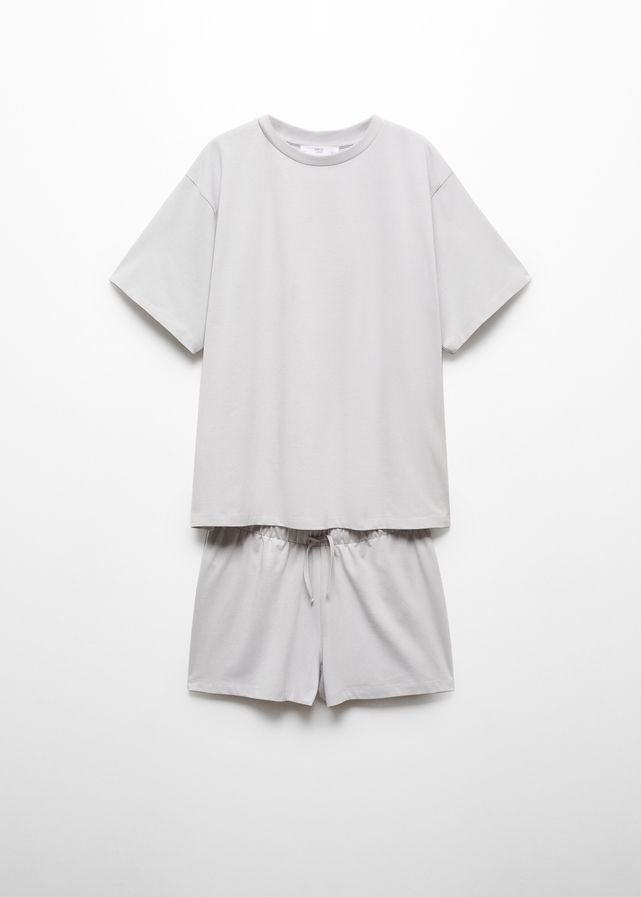 Короткая хлопковая пижама из двух частей - Изделие без модели
