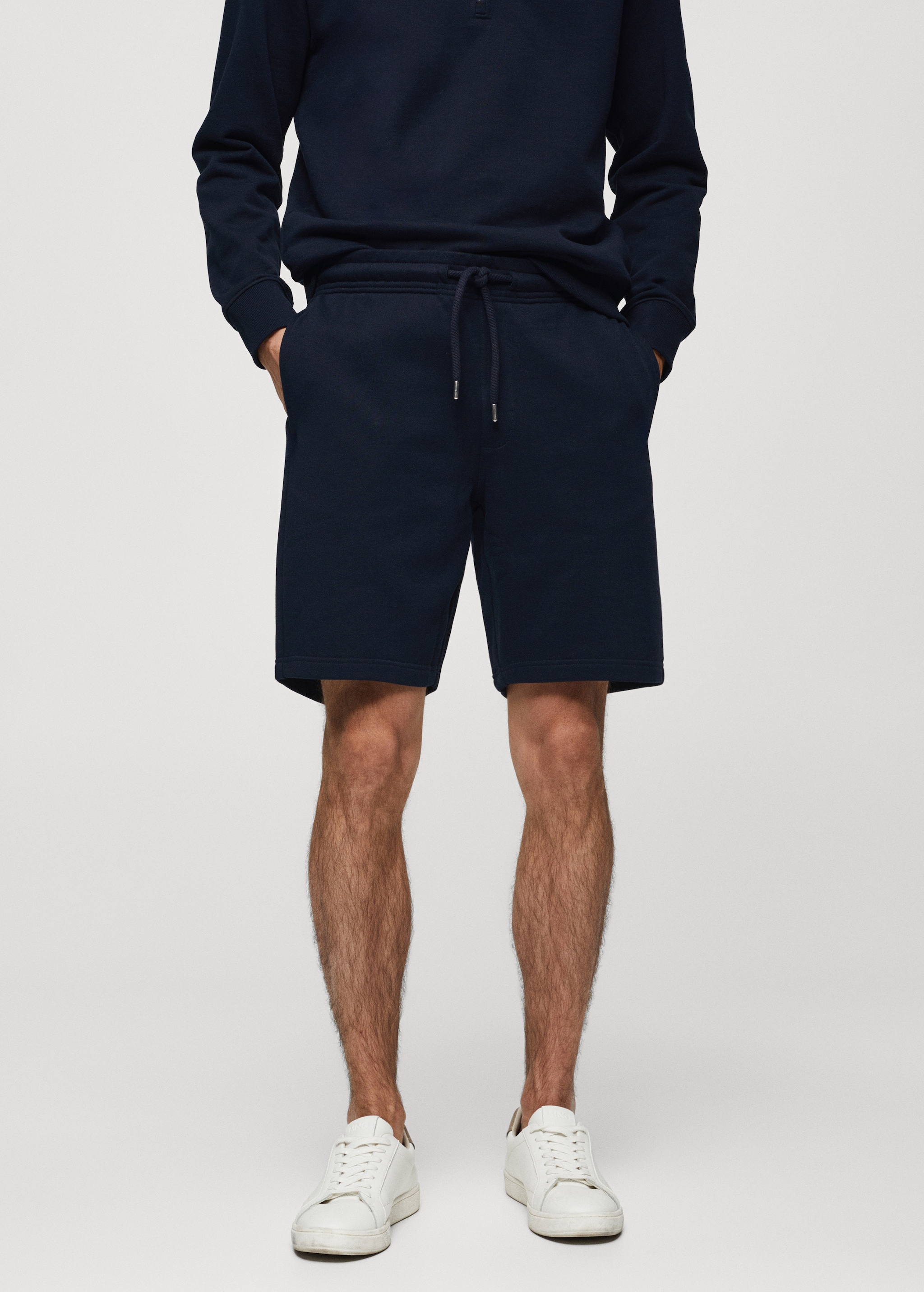 Jogger cotton Bermuda shorts - Medium plane