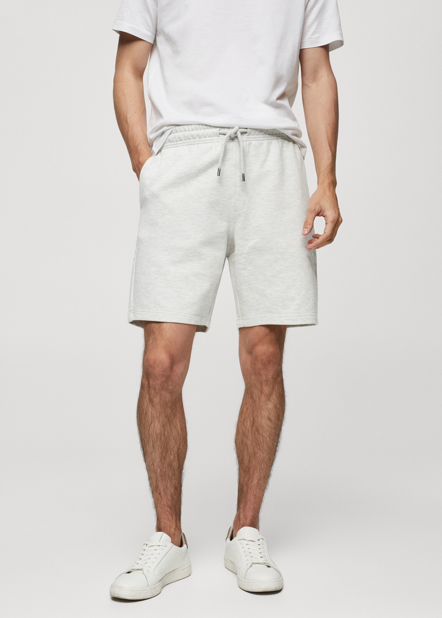 Jogger cotton Bermuda shorts - Medium plane