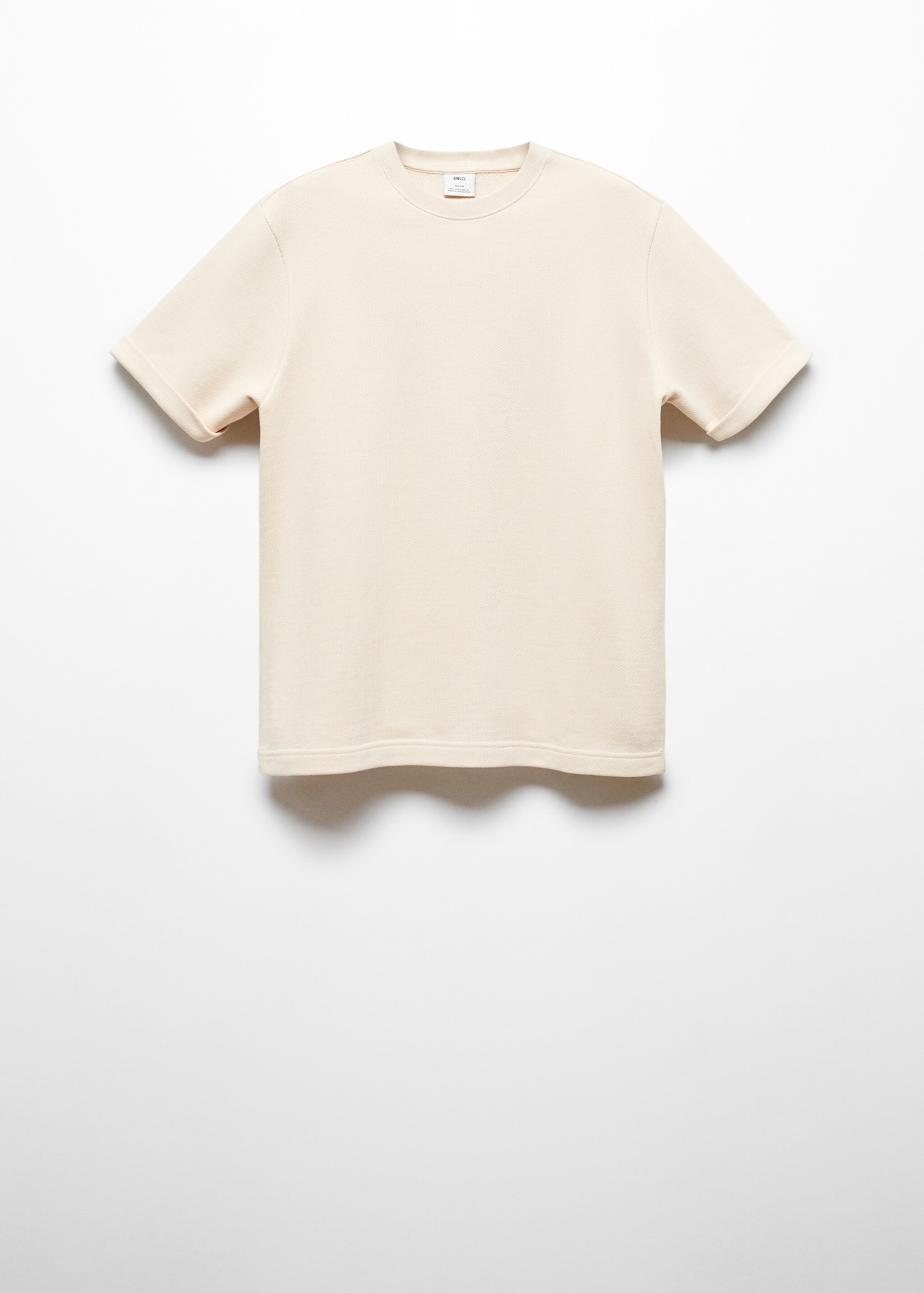 Structured cotton t-shirt - Article without model