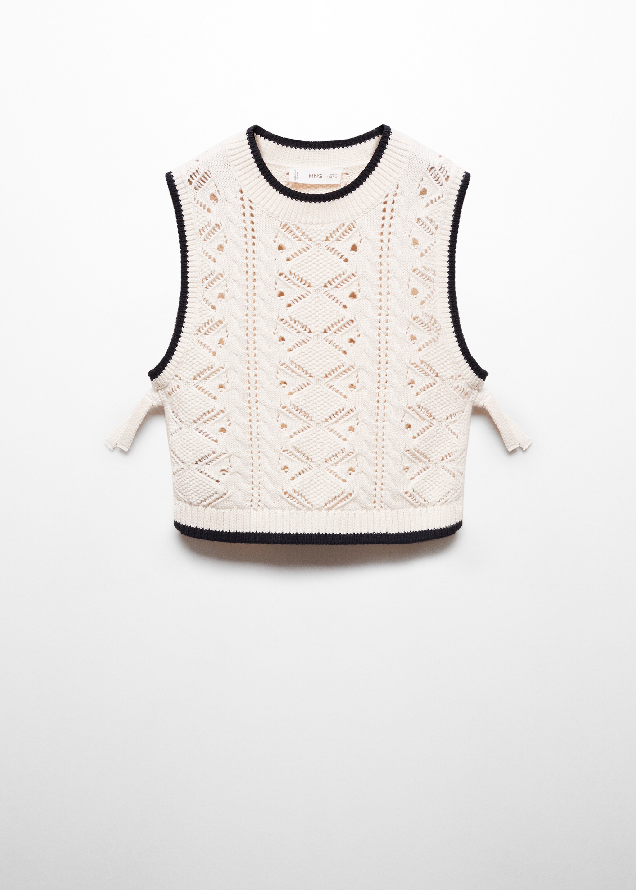 Knitted vest with bows - Article without model
