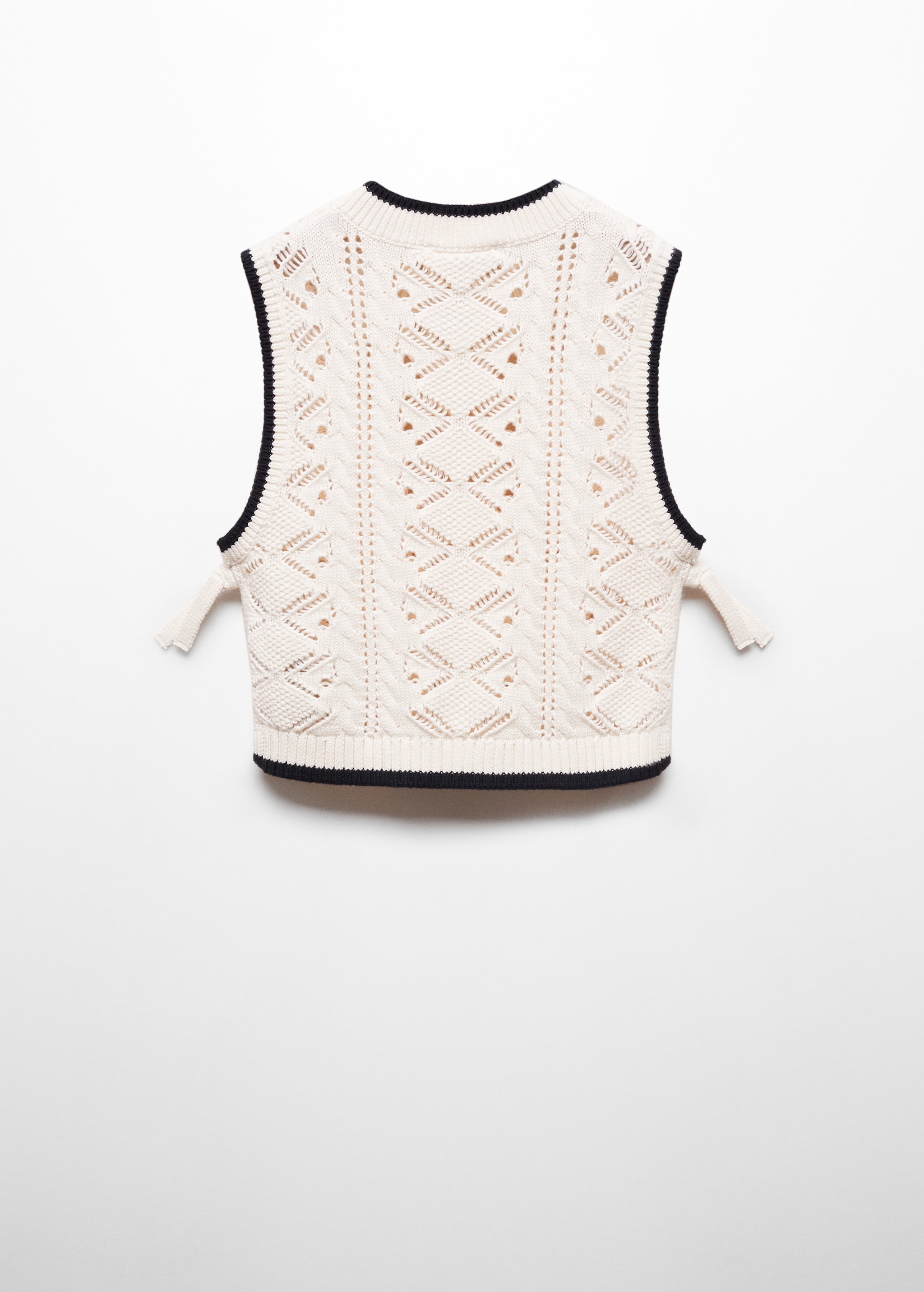 Knitted vest with bows - Reverse of the article