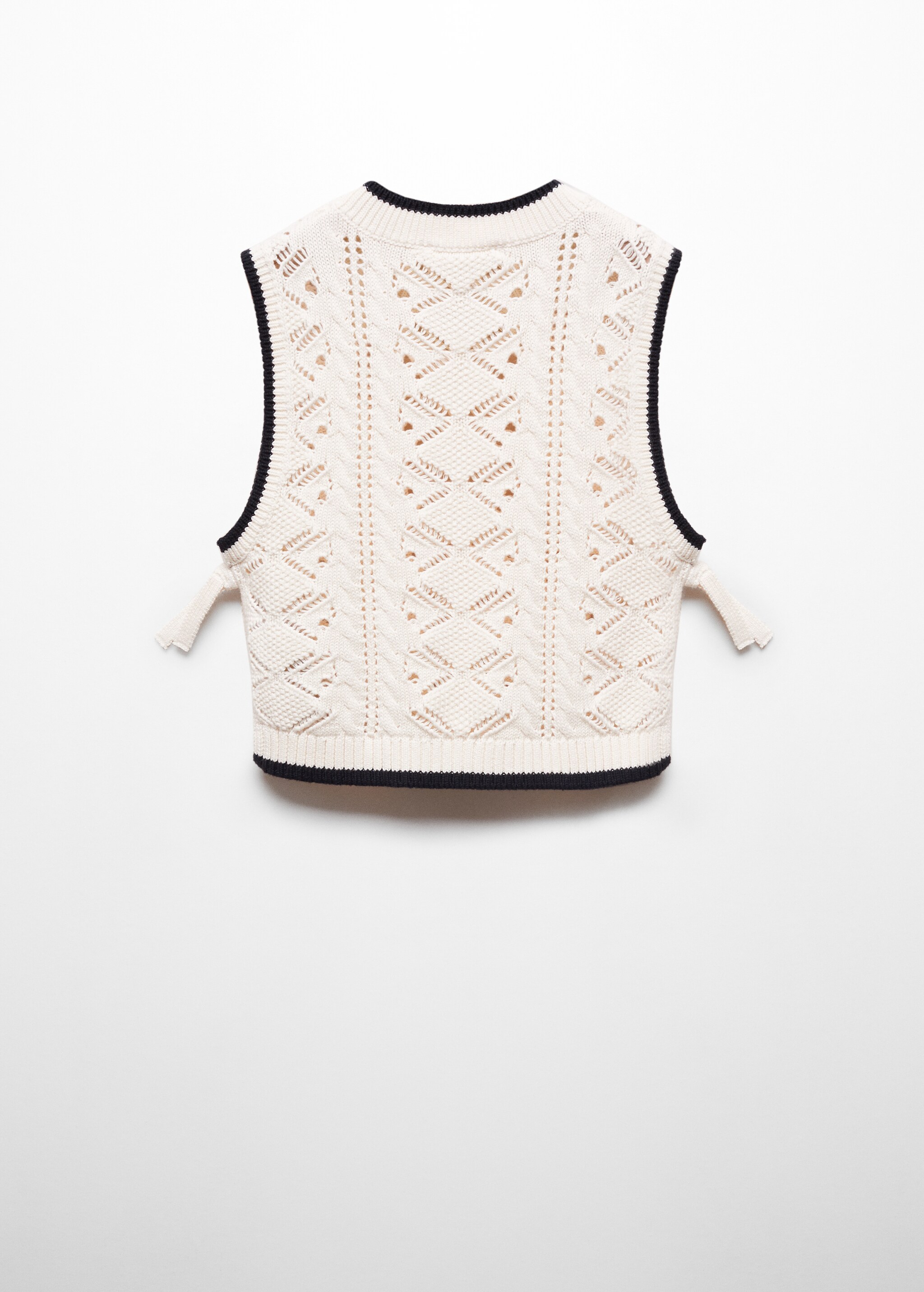 Knitted waistcoat with bows - Reverse of the article