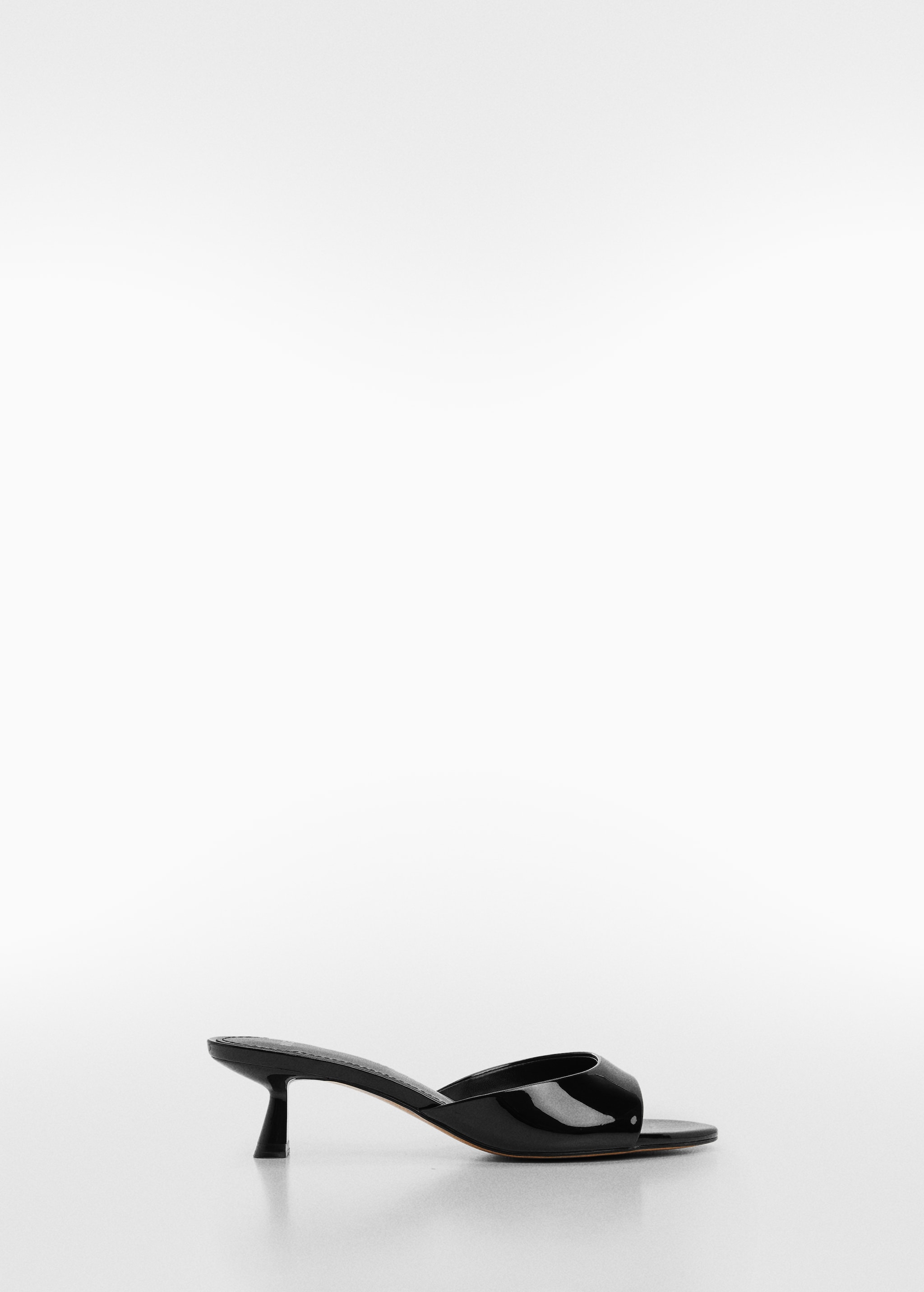 Patent leather effect heeled sandal - Article without model