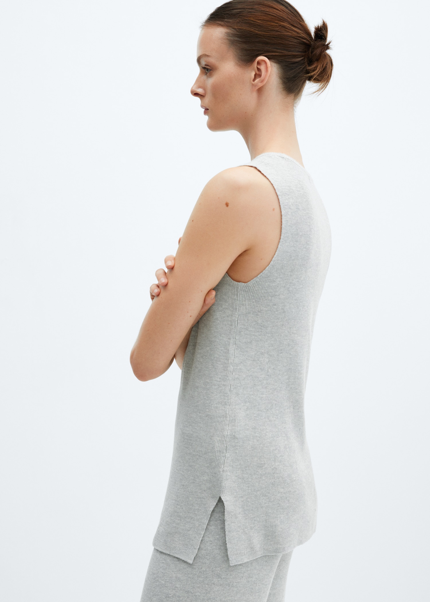 Round-neck knitted top - Reverse of the article