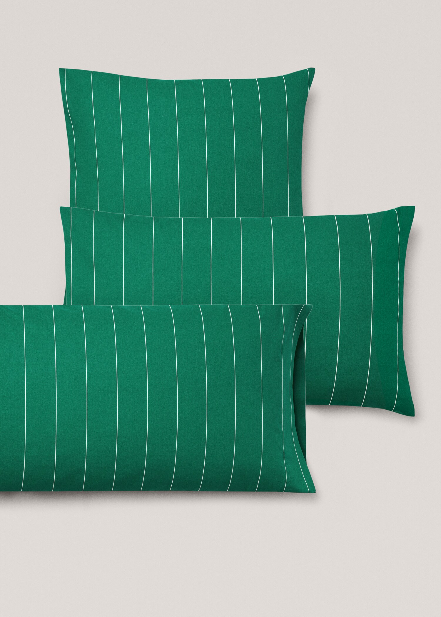 Striped printed cotton pillowcase 45x110cm - Details of the article 4