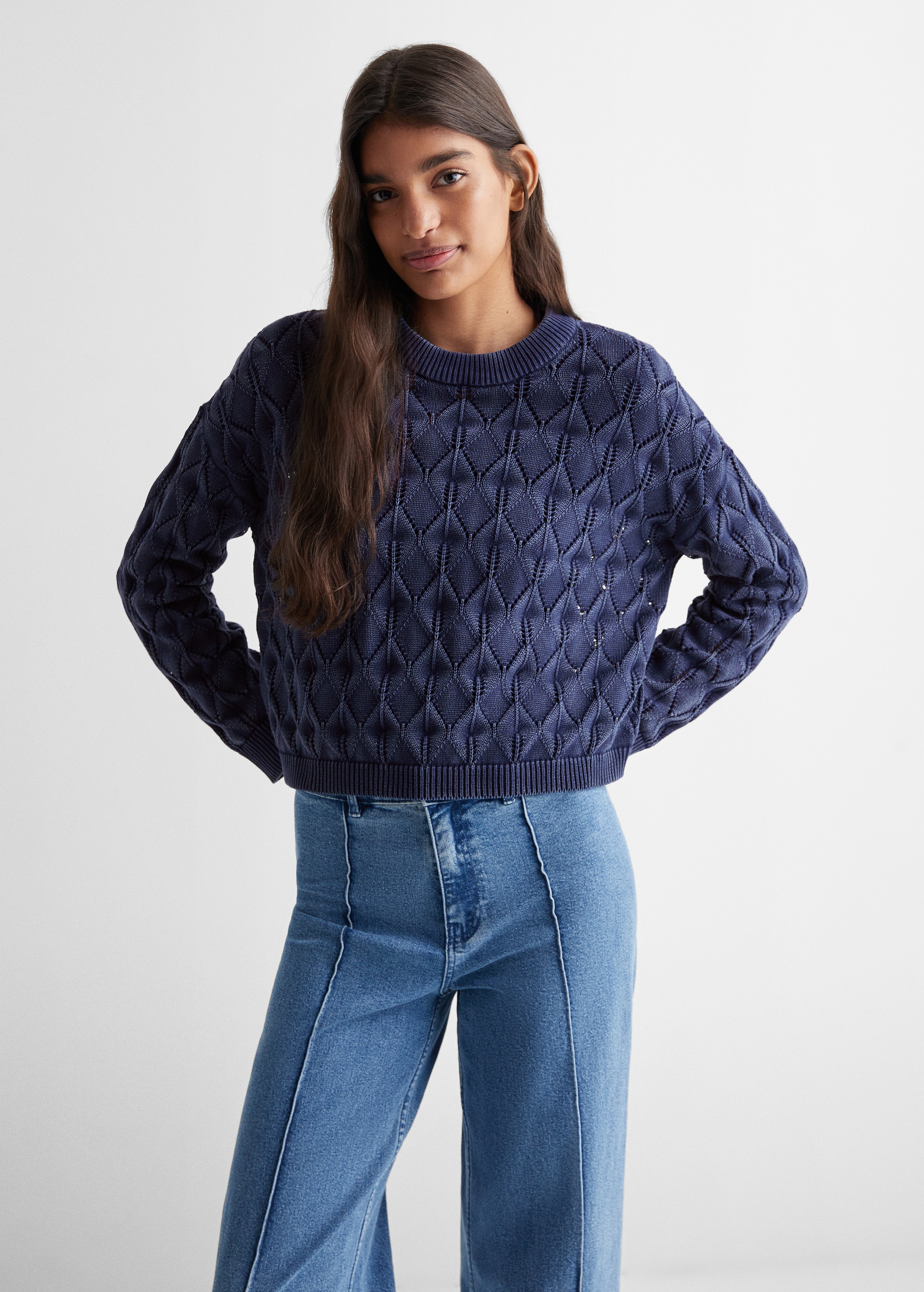 Openwork knit sweater - Medium plane
