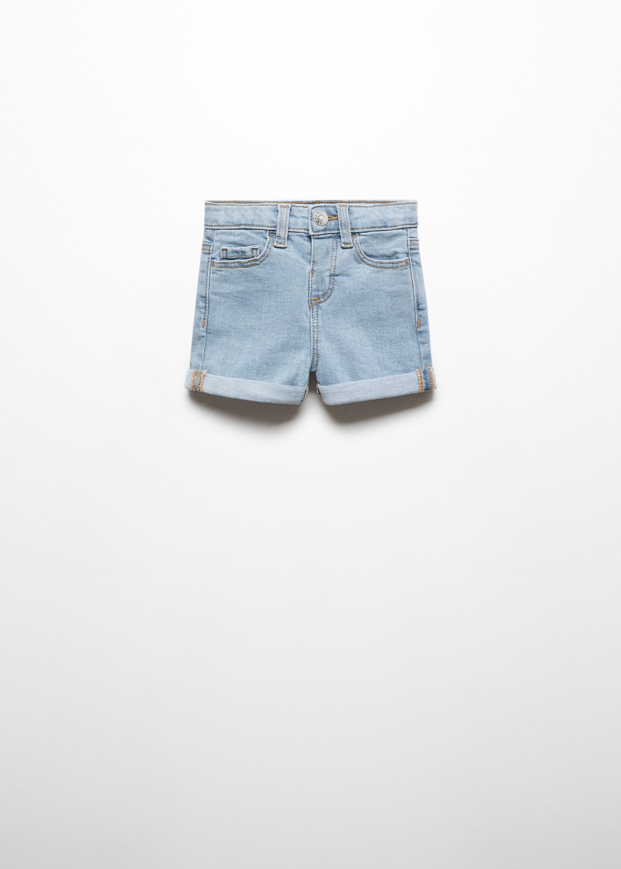 Rolled-up hem denim shorts - Article without model