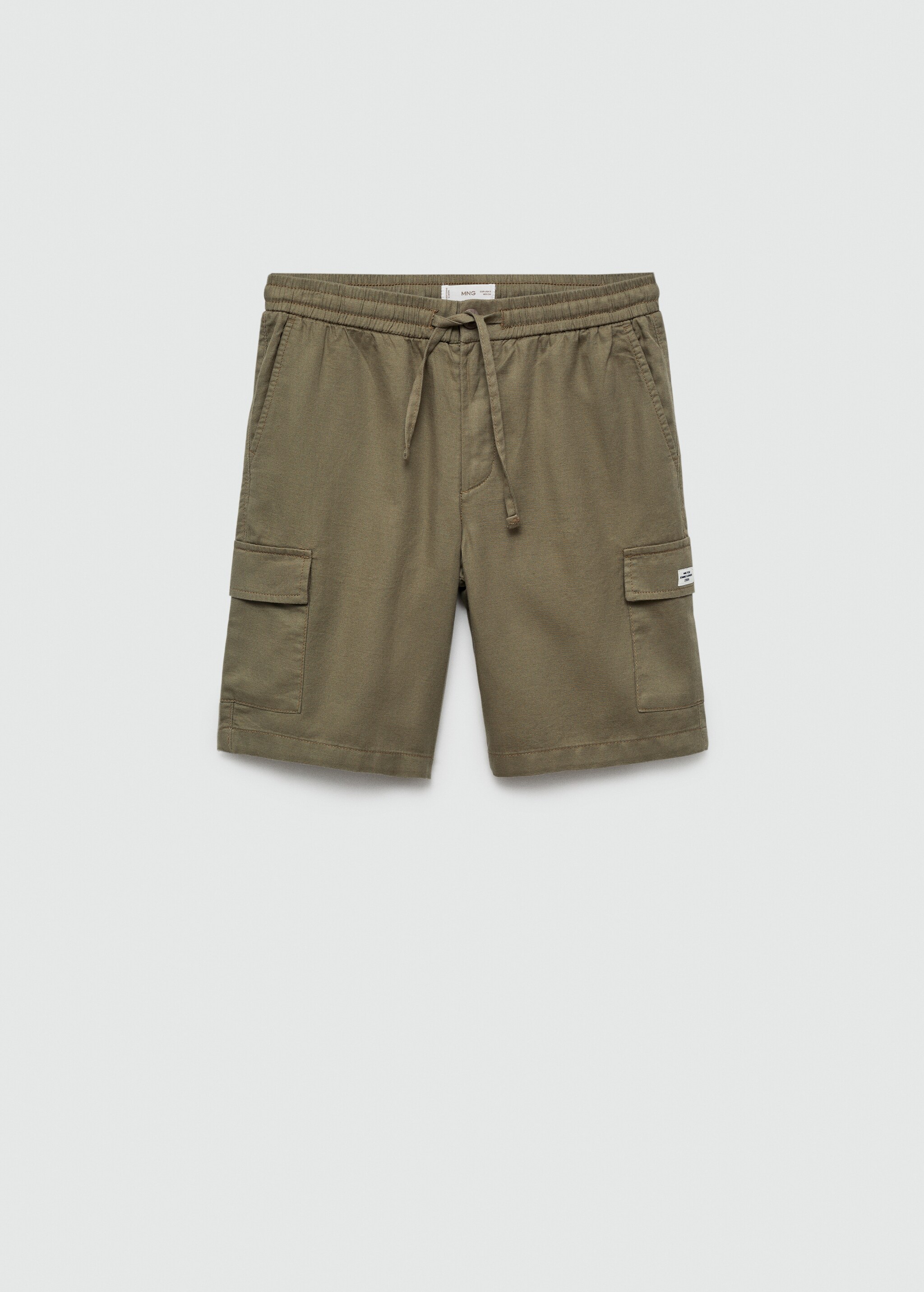 Cargo pockets linen Bermuda shorts - Article without model