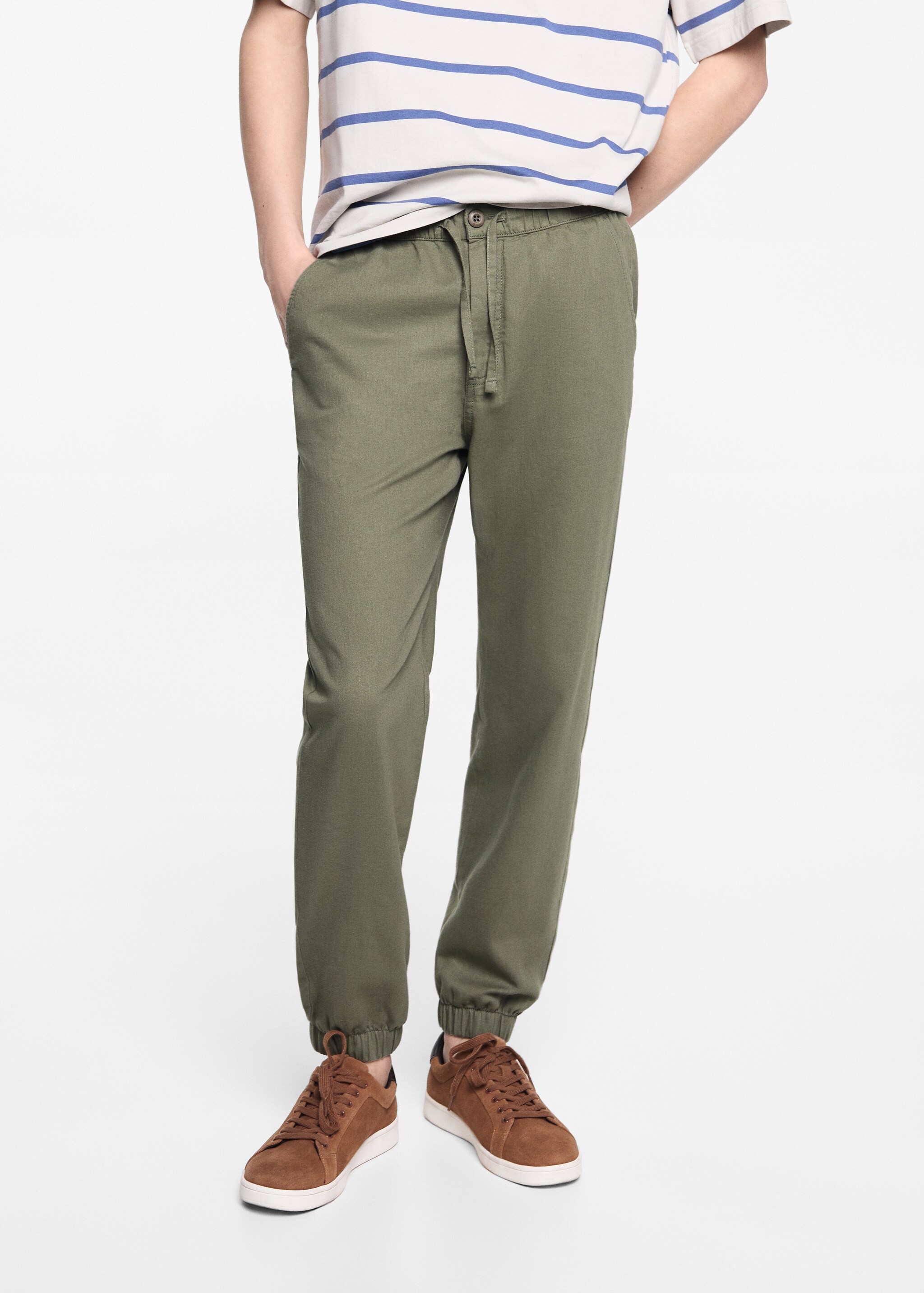 Linen jogger trousers - Details of the article 6