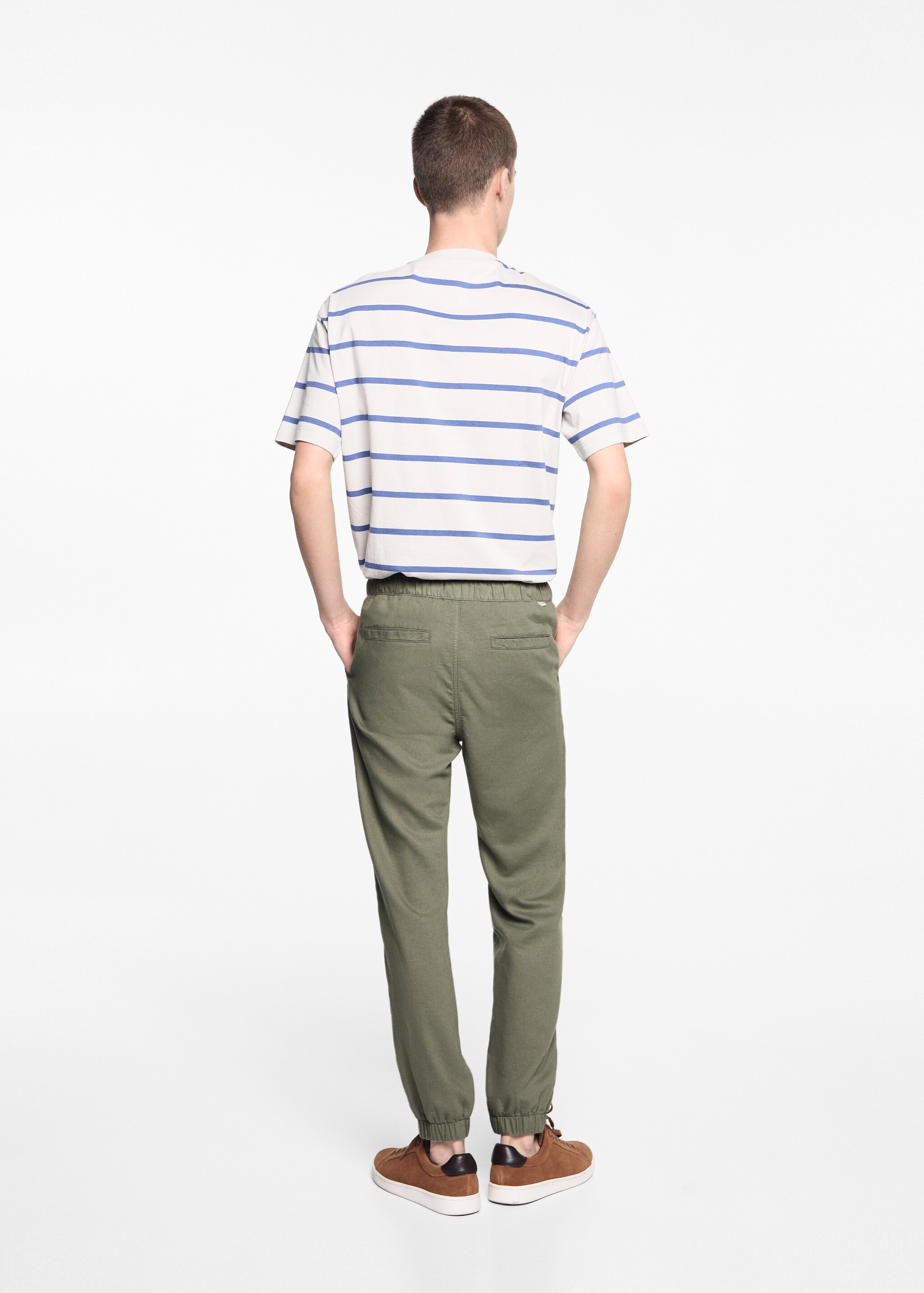 Linen jogger trousers - Reverse of the article