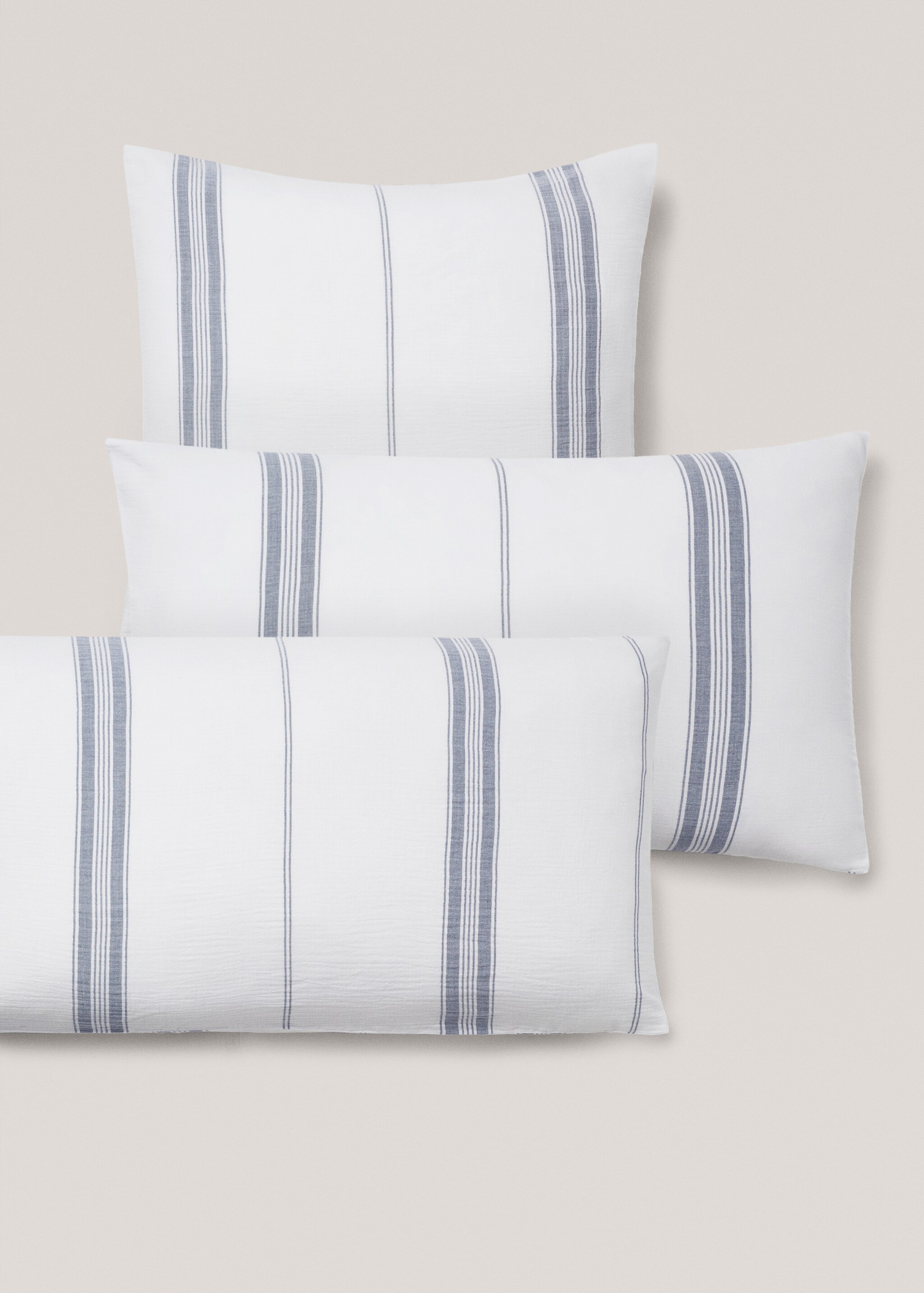 Texture striped cotton pillowcase 60x60cm - Details of the article 4