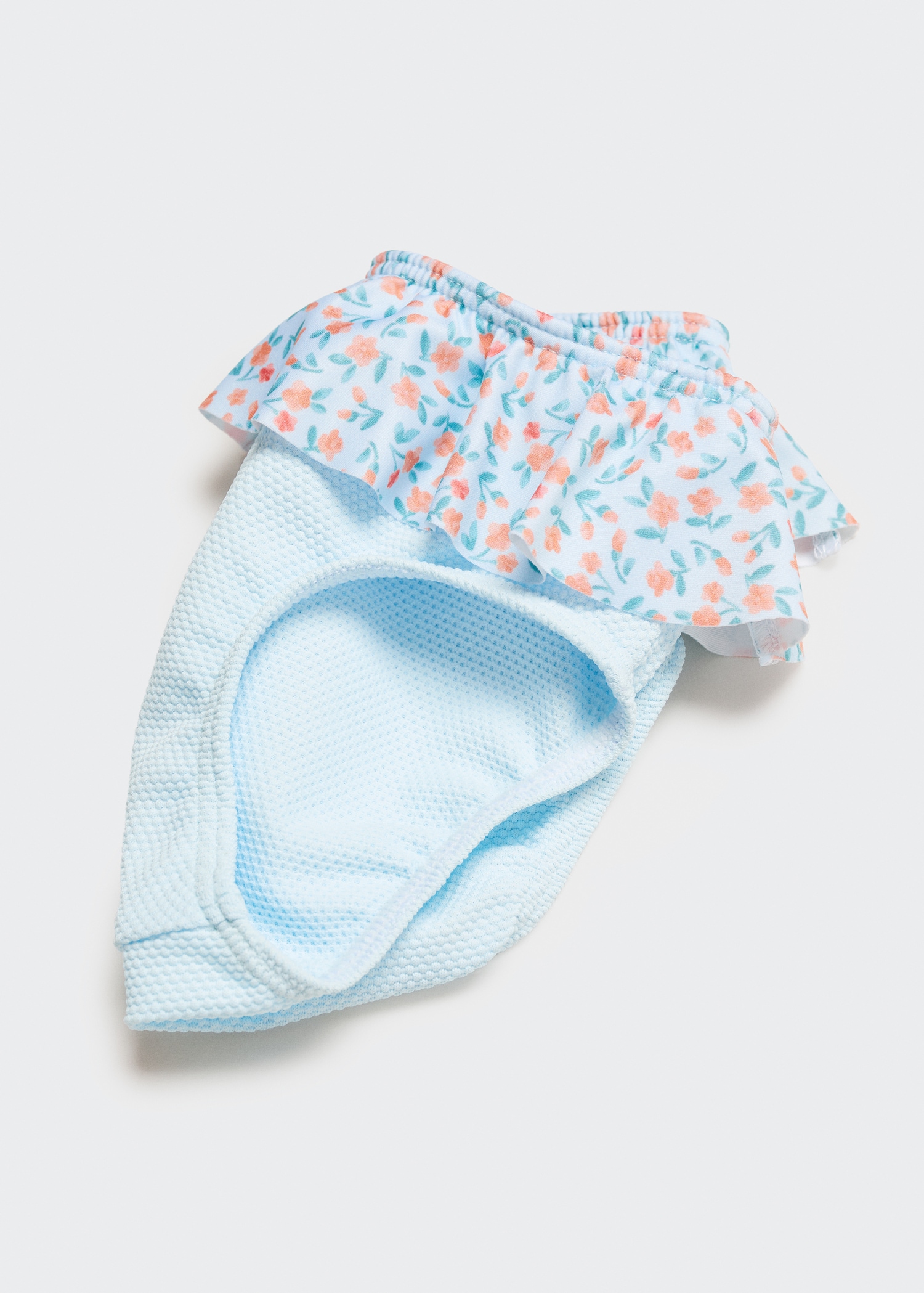 Ruffled floral bikini bottom