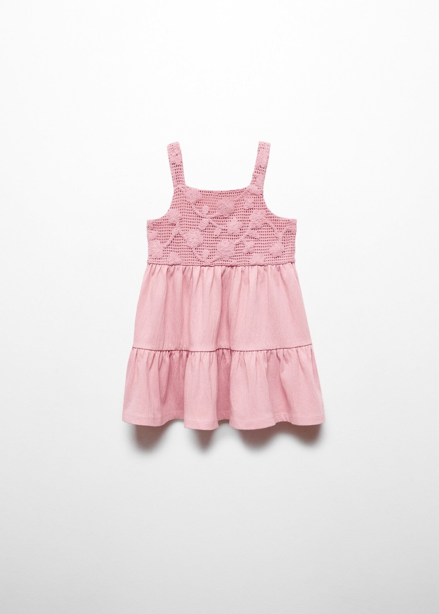 Vestido bordado de folhos - Artigo sem modelo