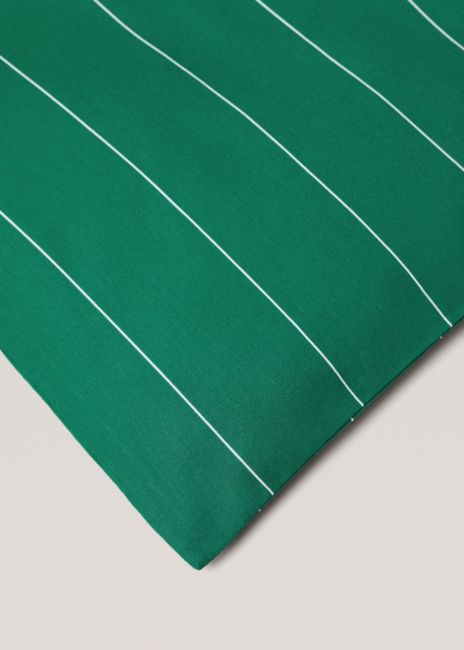 Striped printed cotton duvet cover for single bed - Details of the article 3