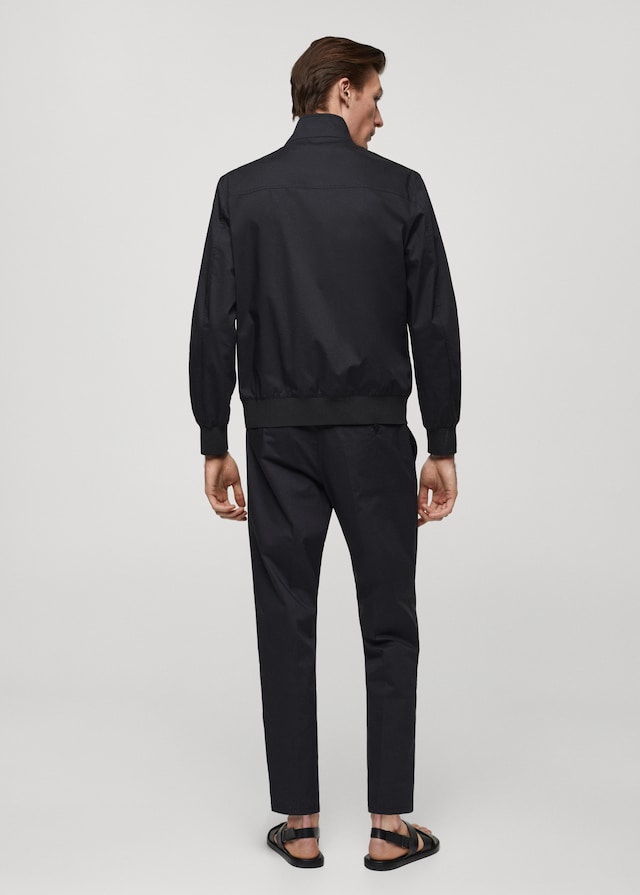 Stretch cotton jacket with zipper - Man | MANGO USA