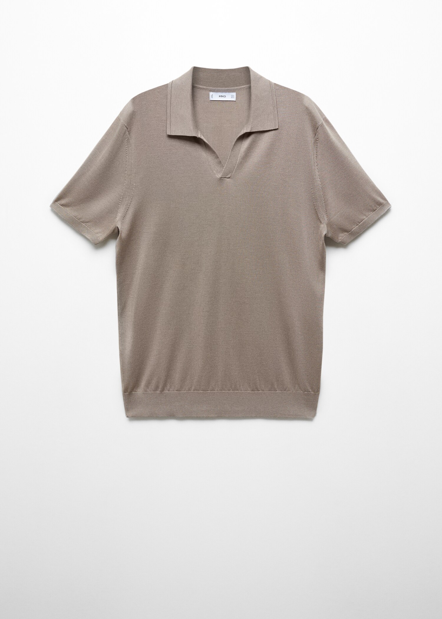 Short-sleeve knitted polo shirt - Article without model