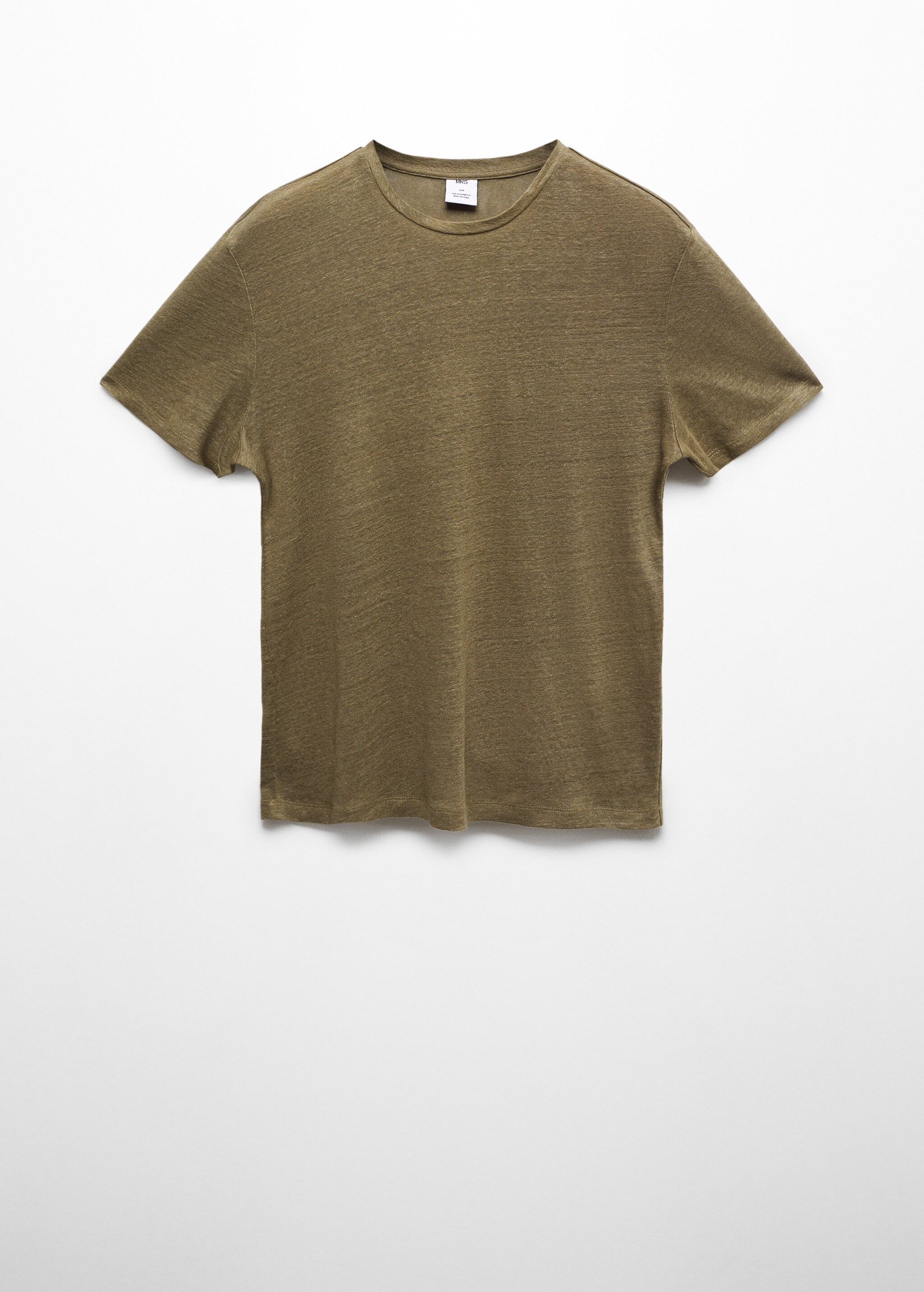 Slim-fit 100% linen t-shirt - Article without model