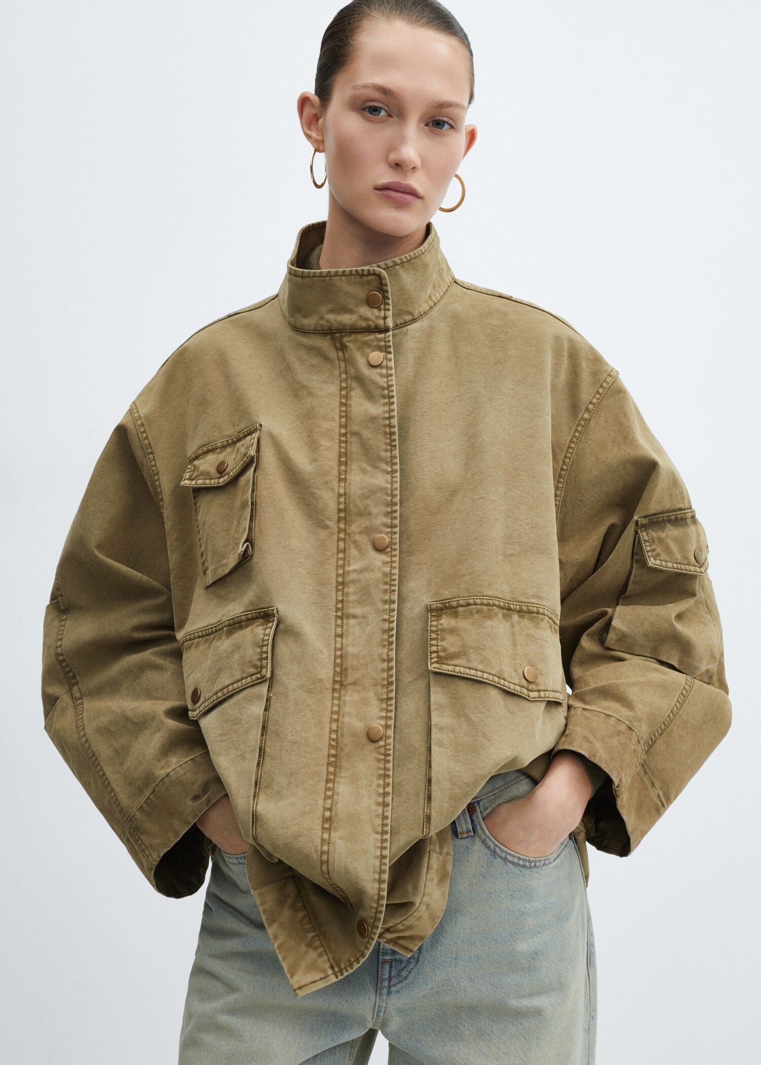 Parka efecto desgastado - Plano medio