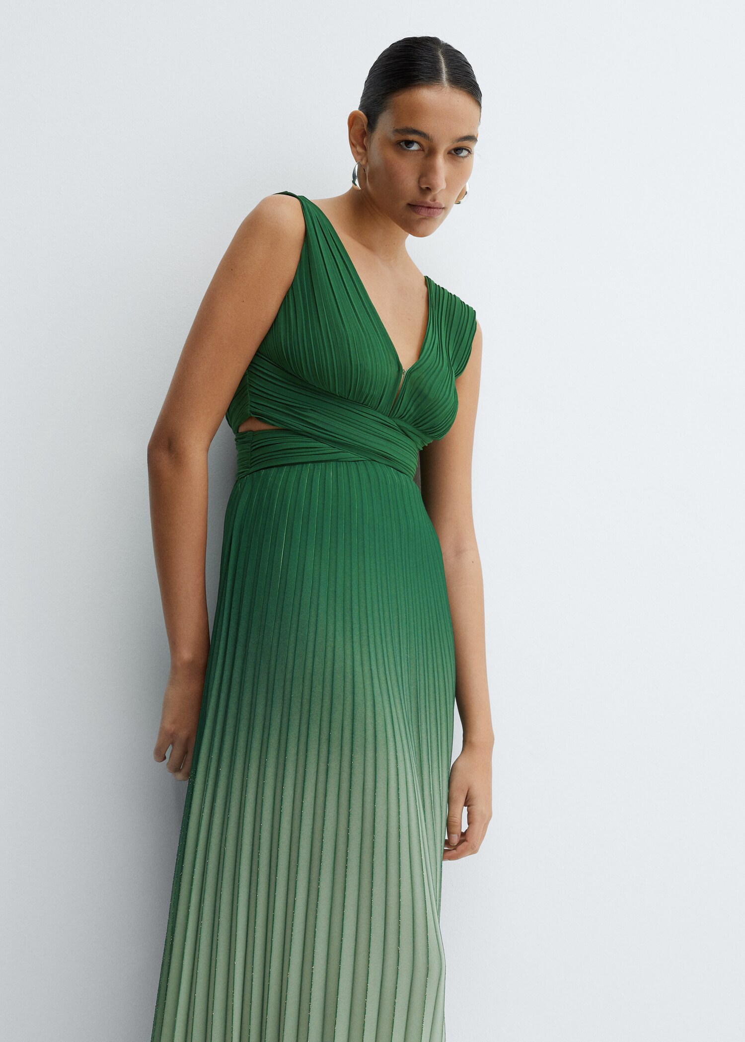 Pleated ombré dress - Medium plane